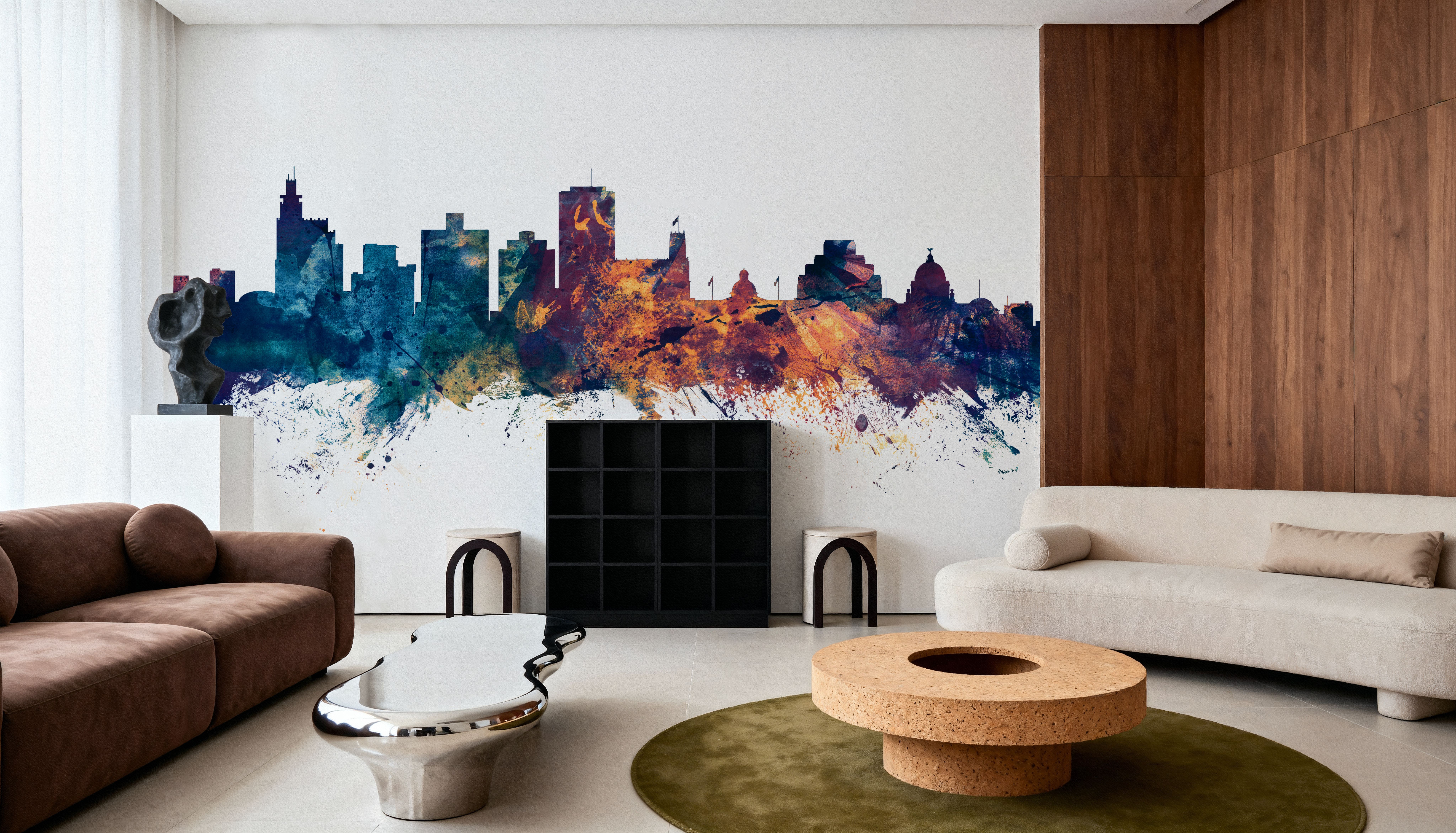 Jackson Mississippi Skyline Blue & Bronze