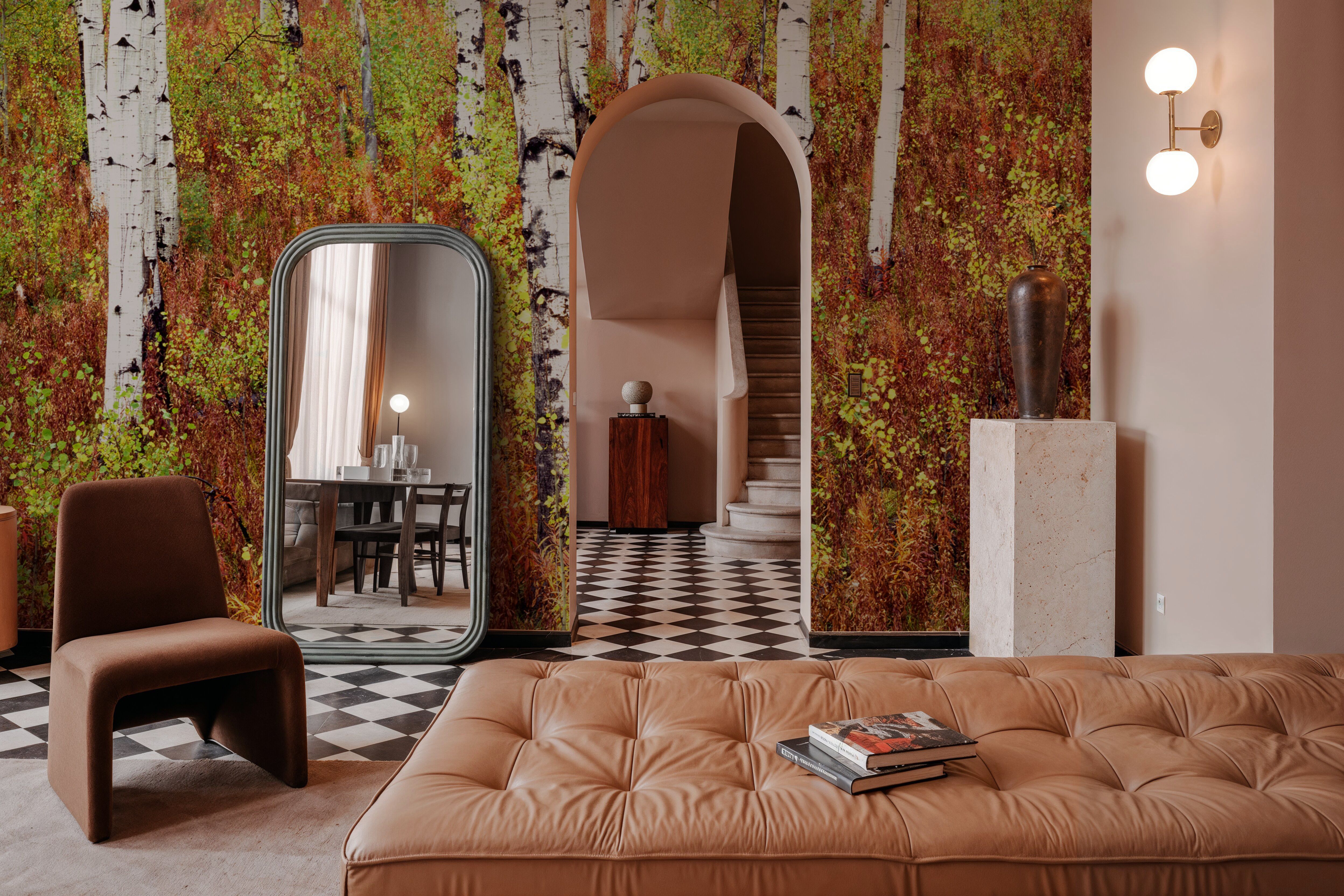 Autumn Birch Haven, Wallpaper