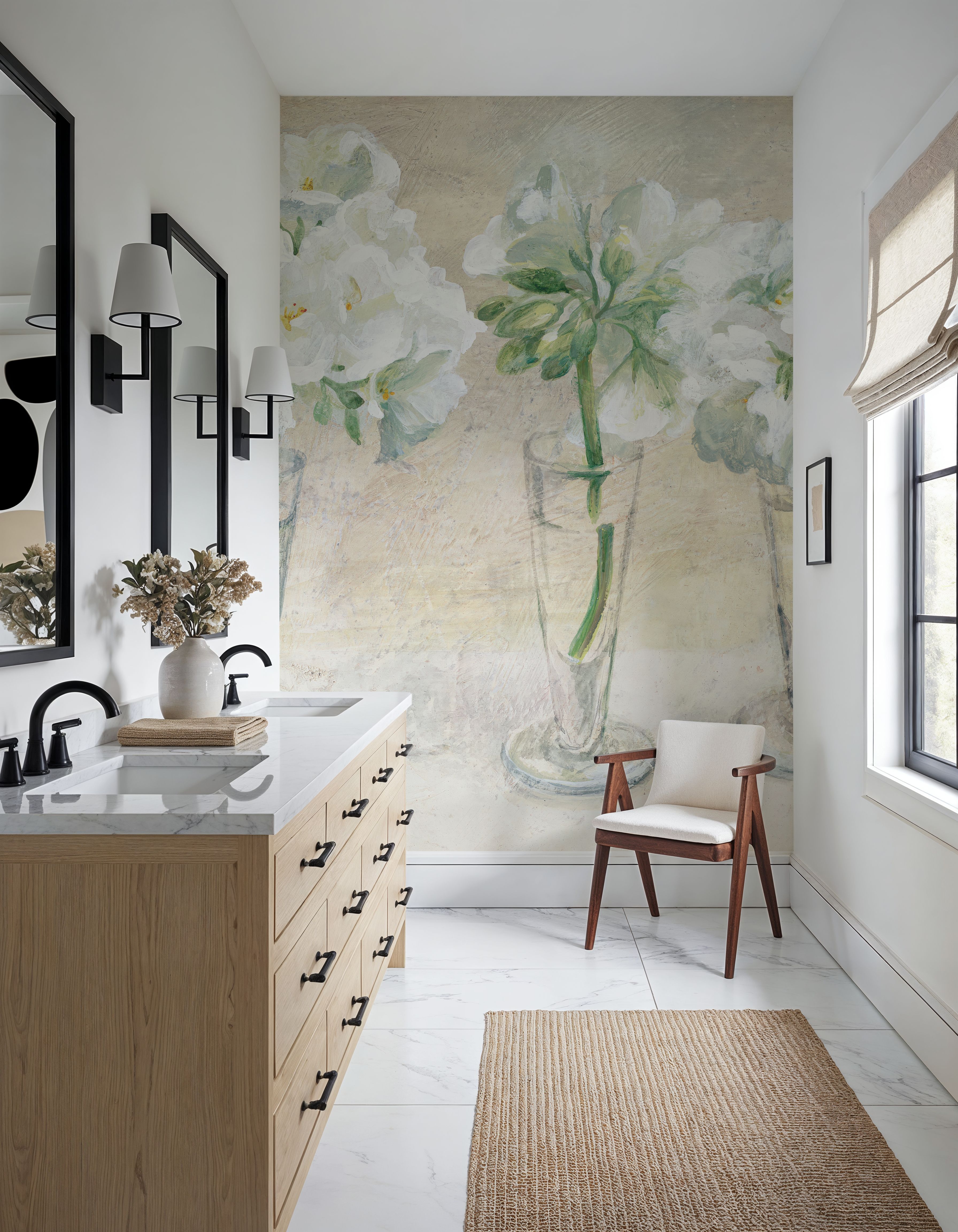 Geraniums in Glasses II Neutral