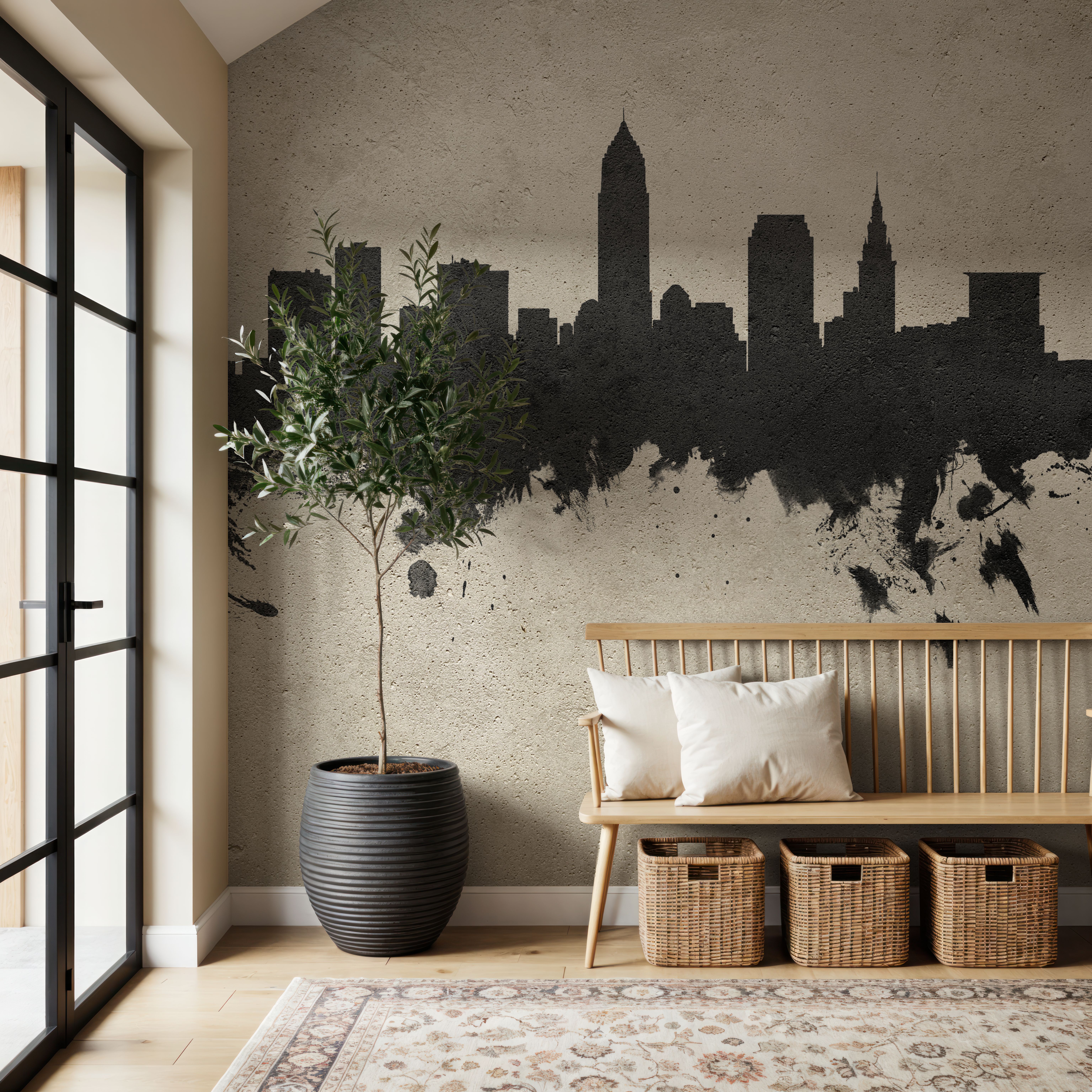 Cleveland Ohio Skyline Concrete