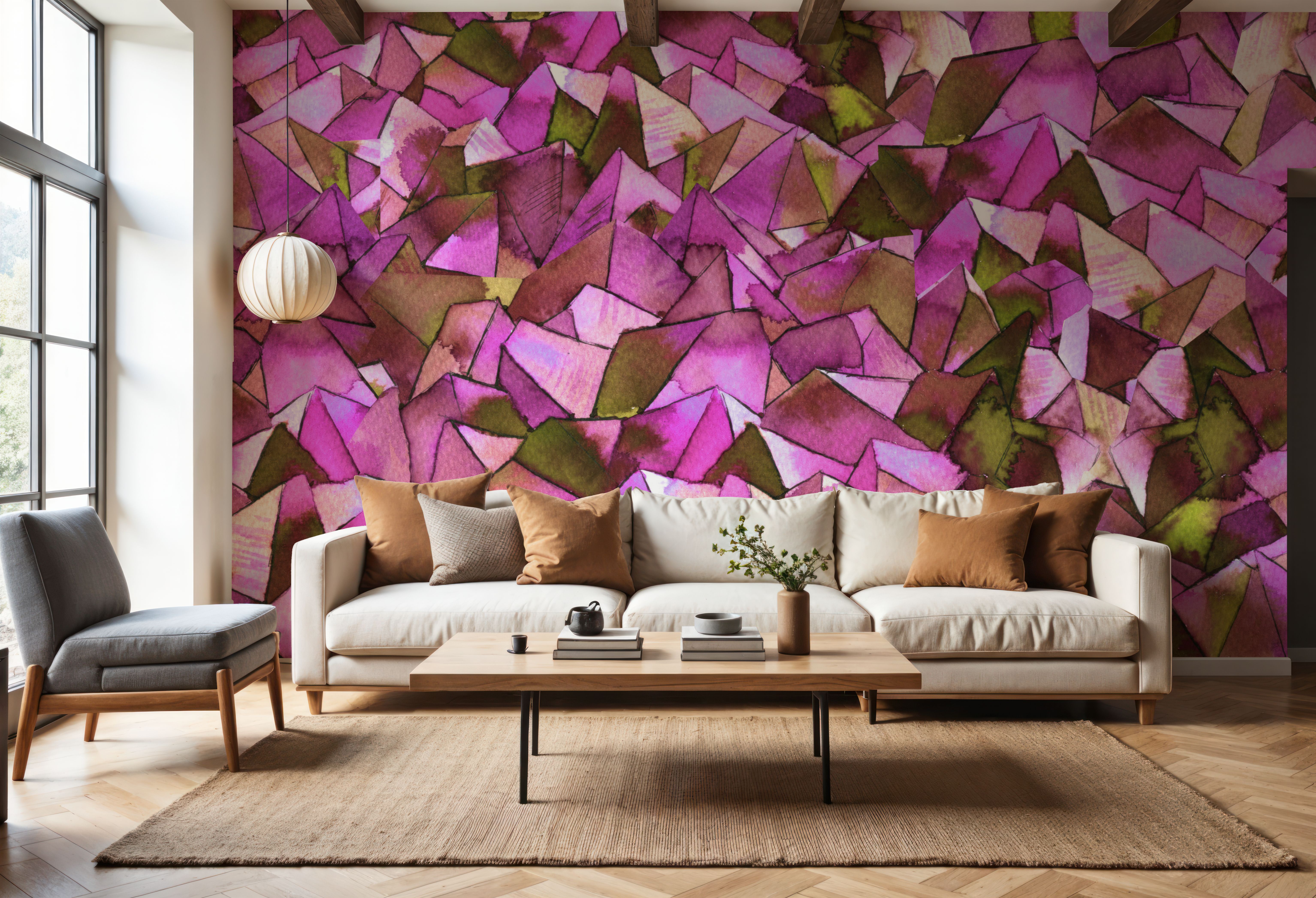 Watercolor Geometry, Wallpaper