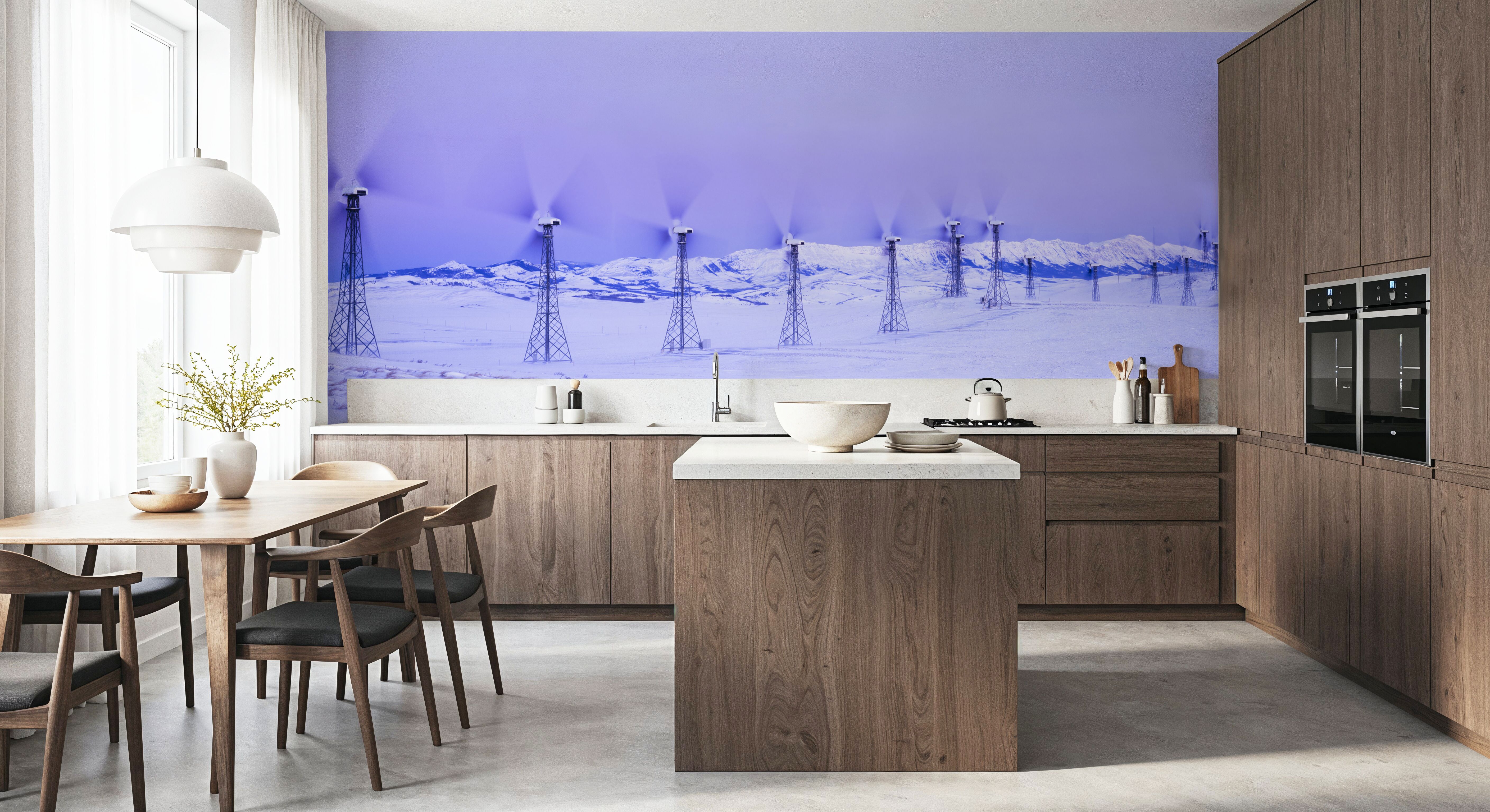 Wind Farm in Winter, Wallpaper