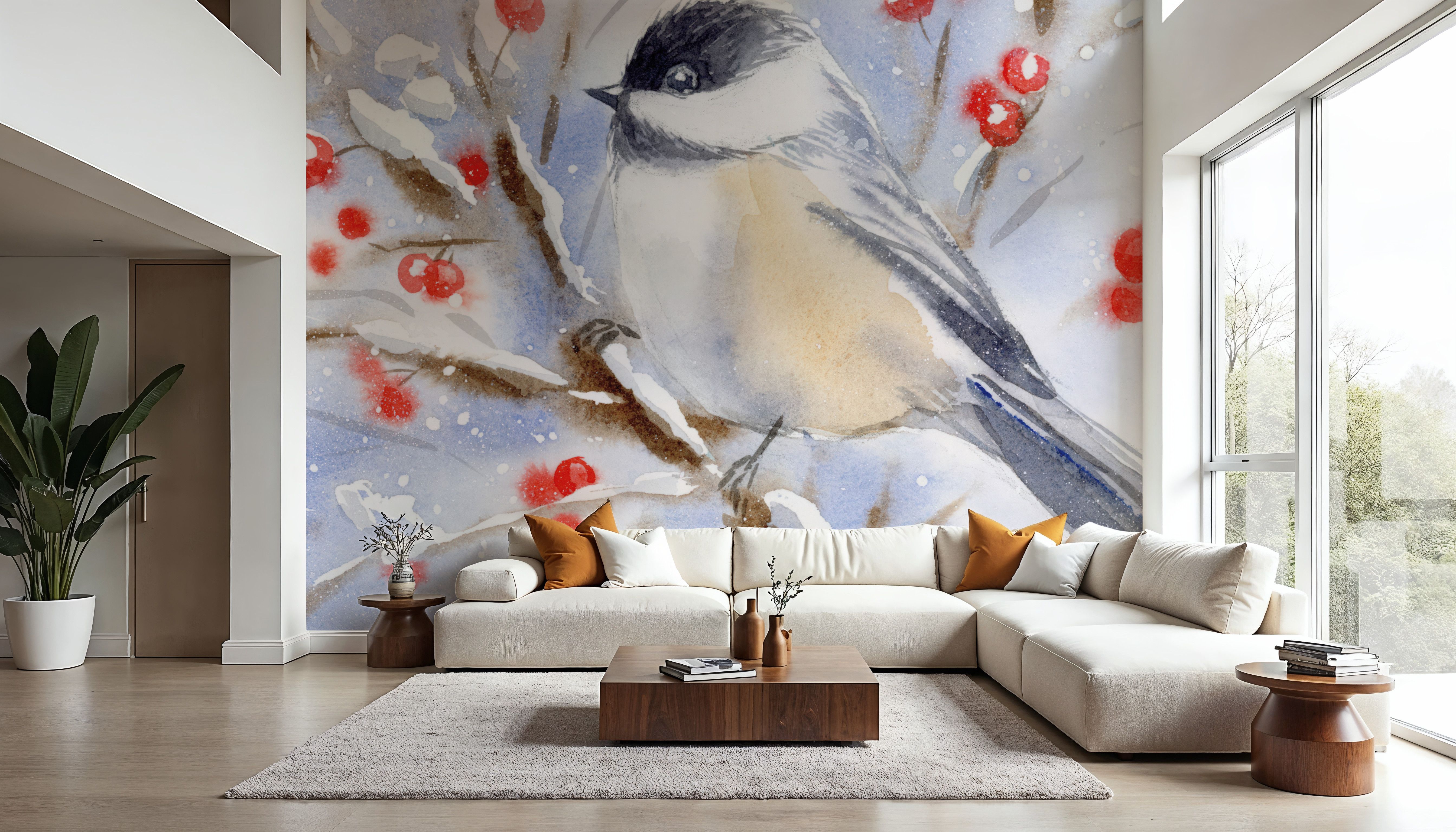 Watercolor Chickadee