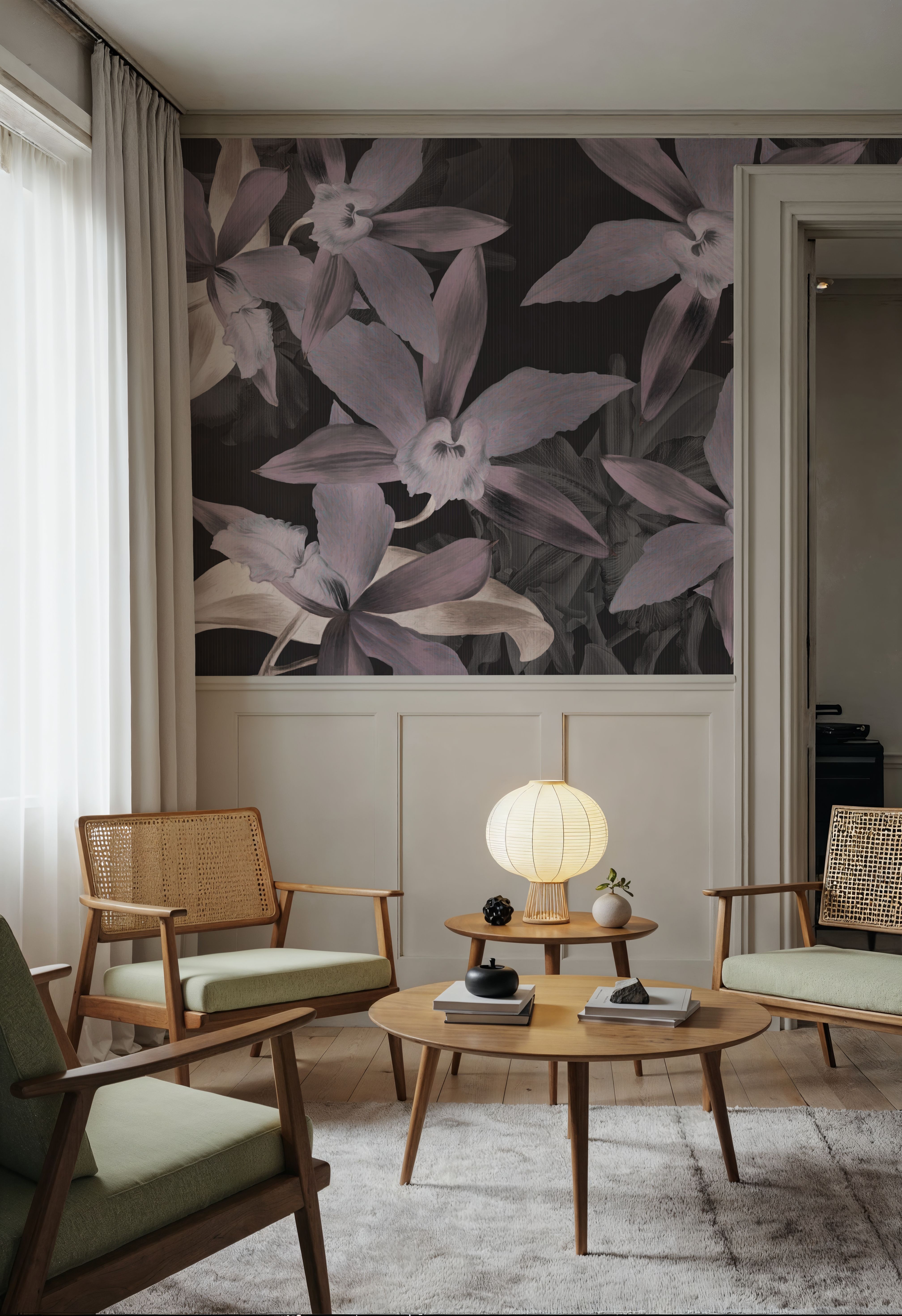 Big Orchids Dark Purple