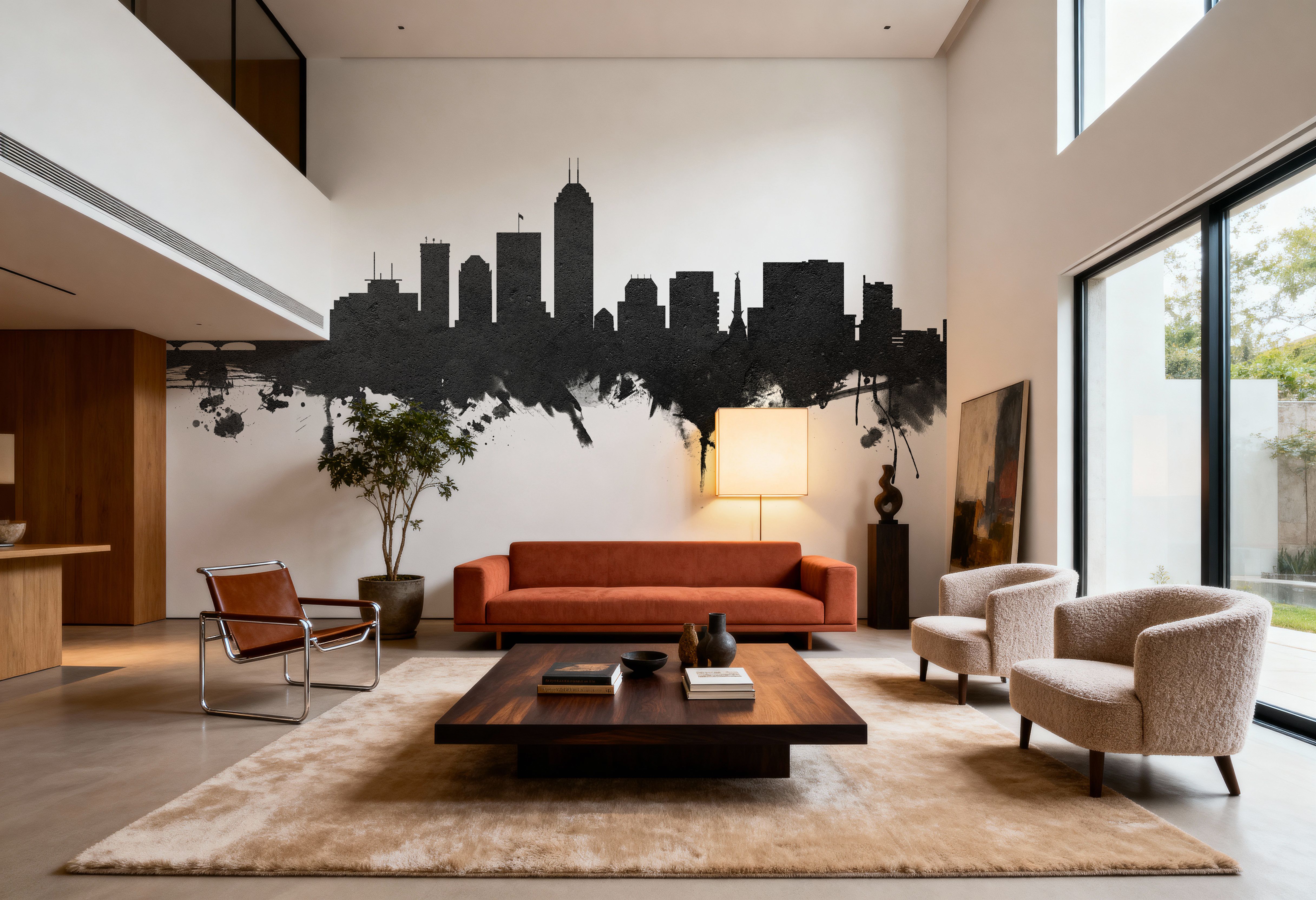 Indianapolis Indiana Skyline Black & White