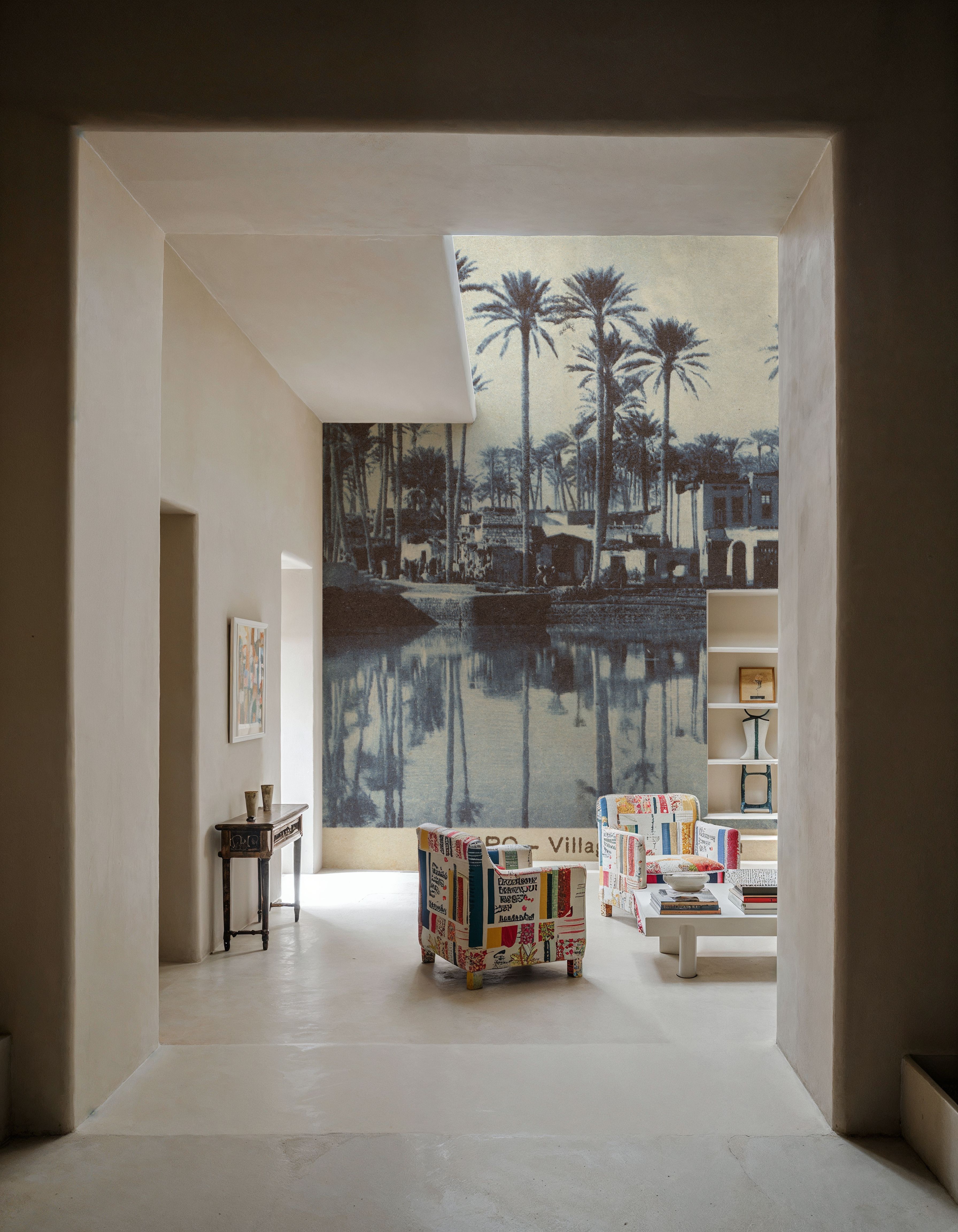 Cairo Village Postcard - Screenprint