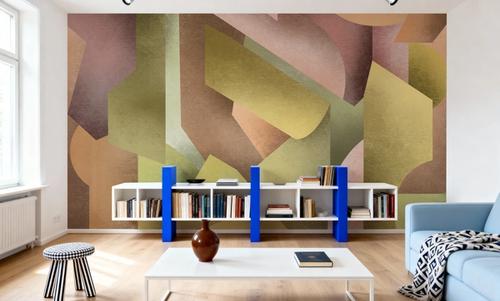 Chalky Geometrica, Spring Green & Rose