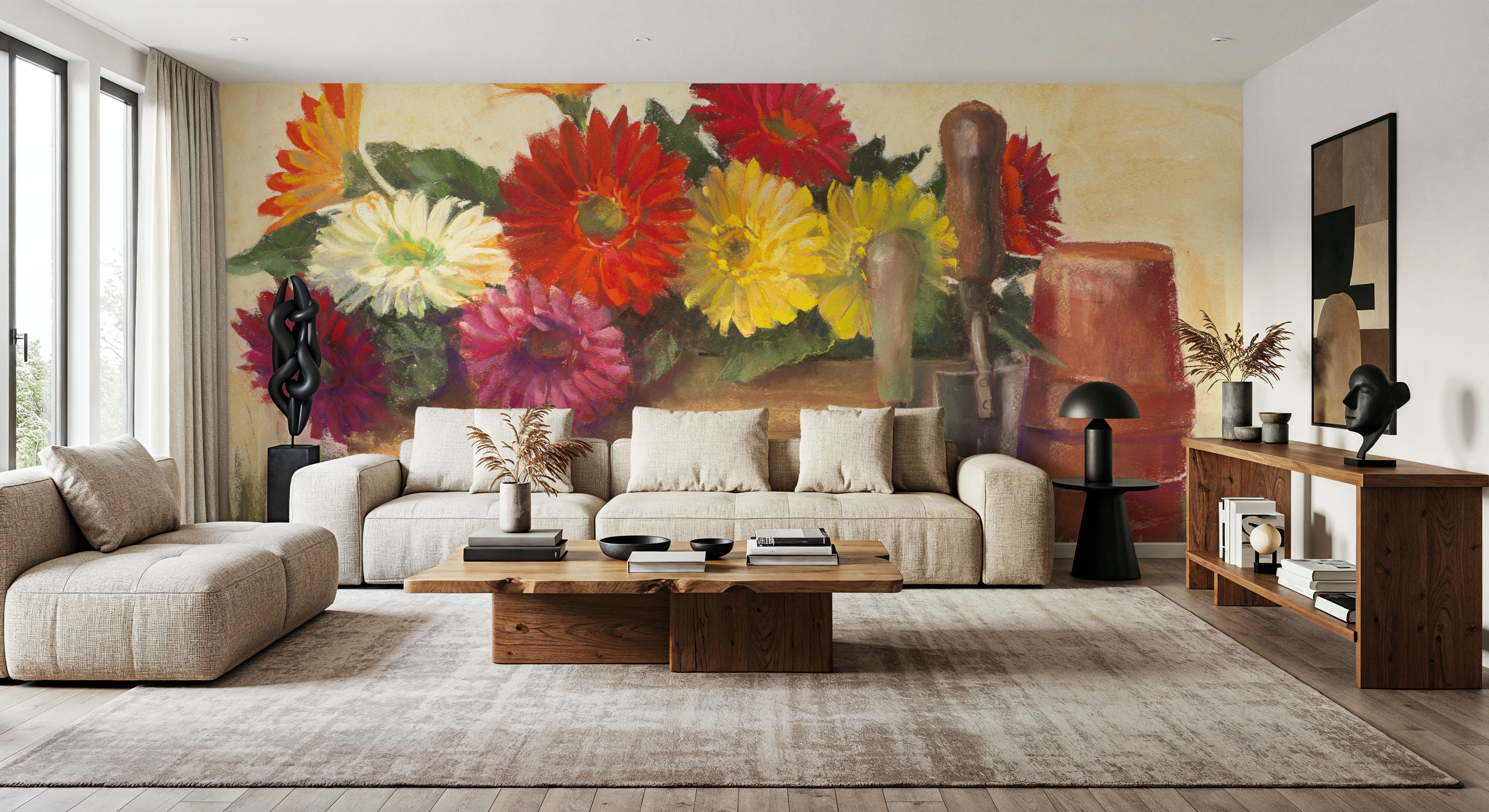 Gardeners Still Life with Gerberas, Carte da parati