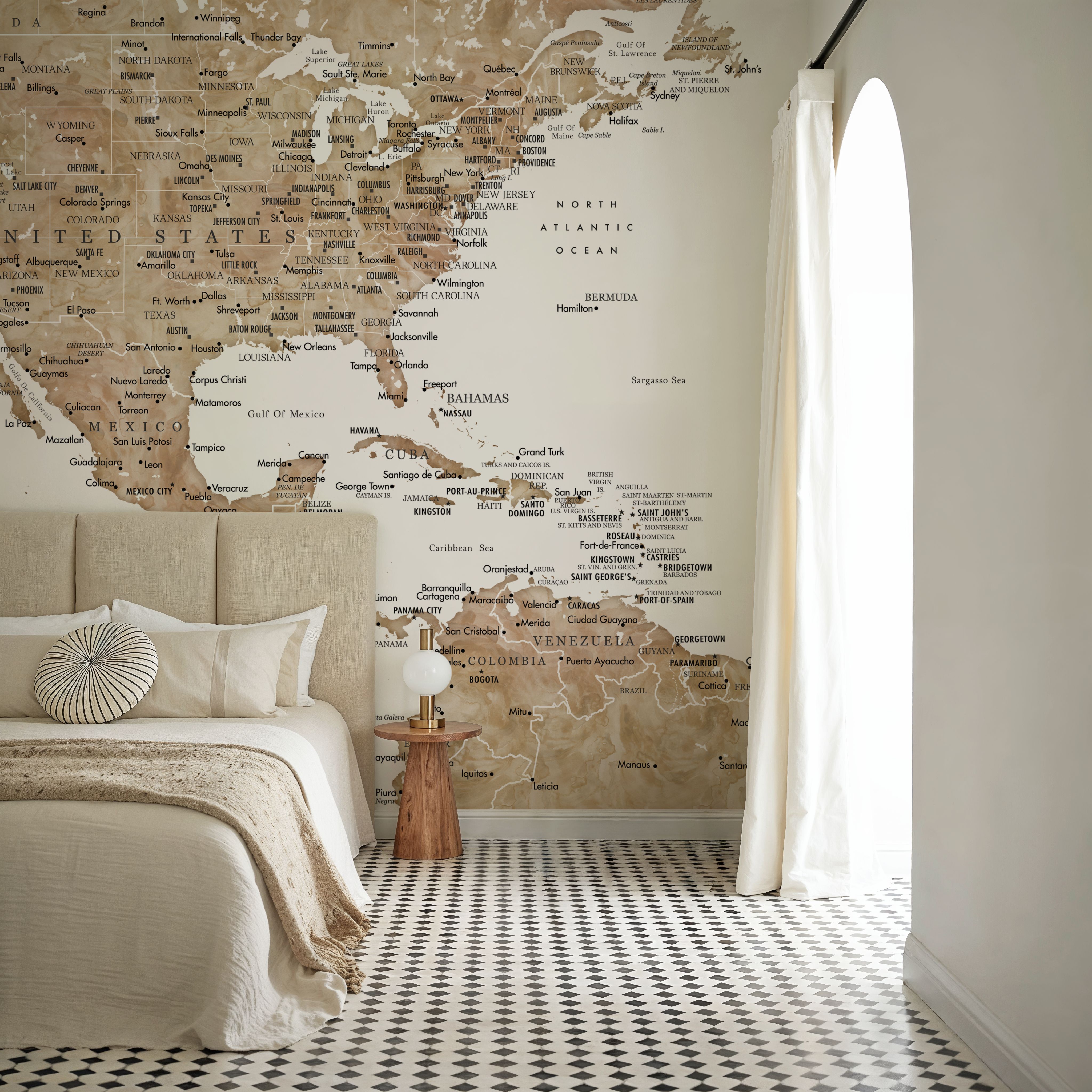 US Mexico Caribbean Map - Abey