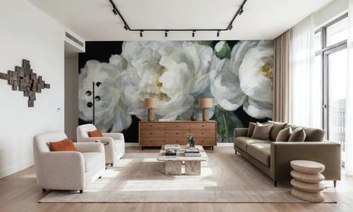White Peonies in Glass