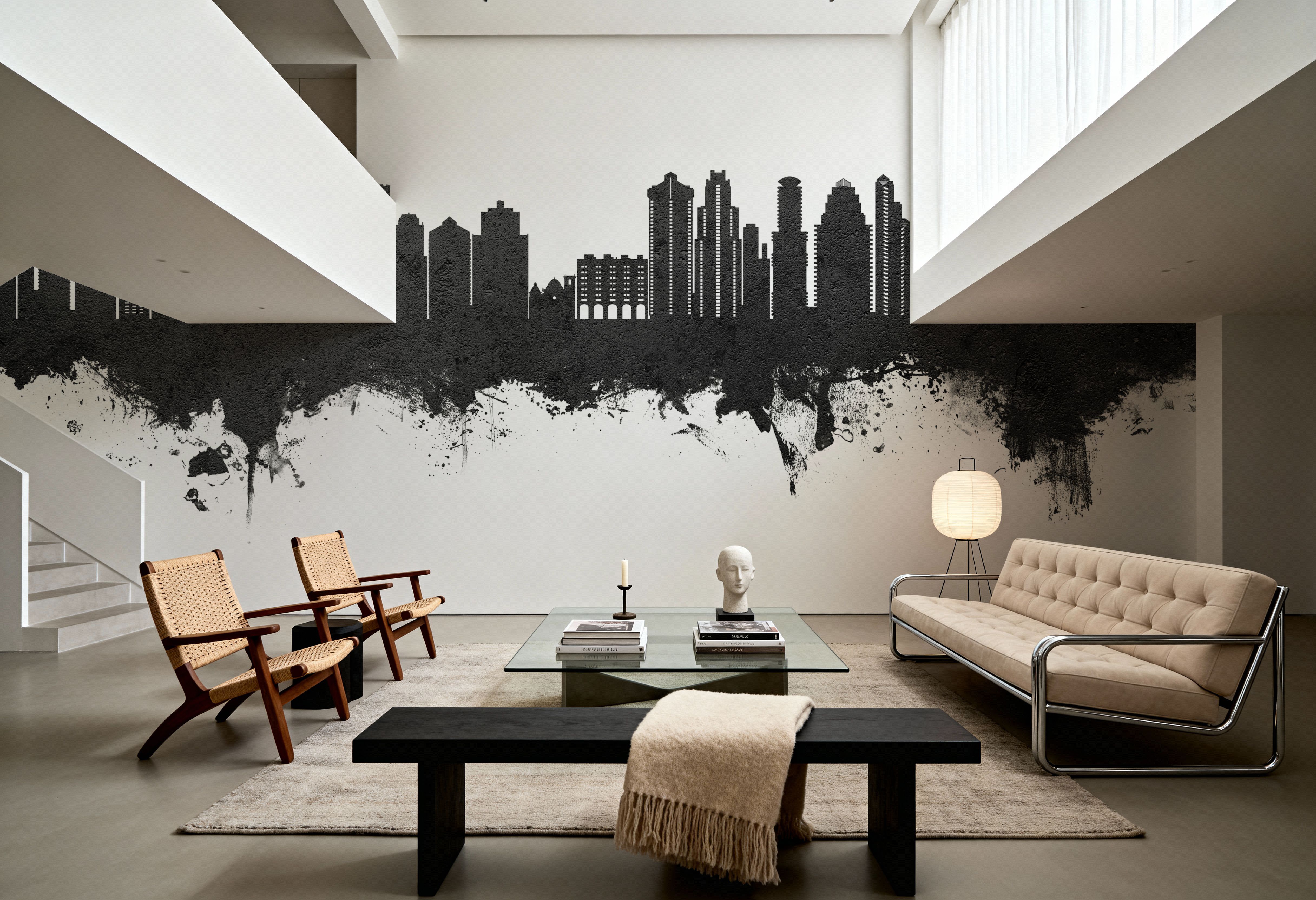 Benidorm Spain Skyline Black & White