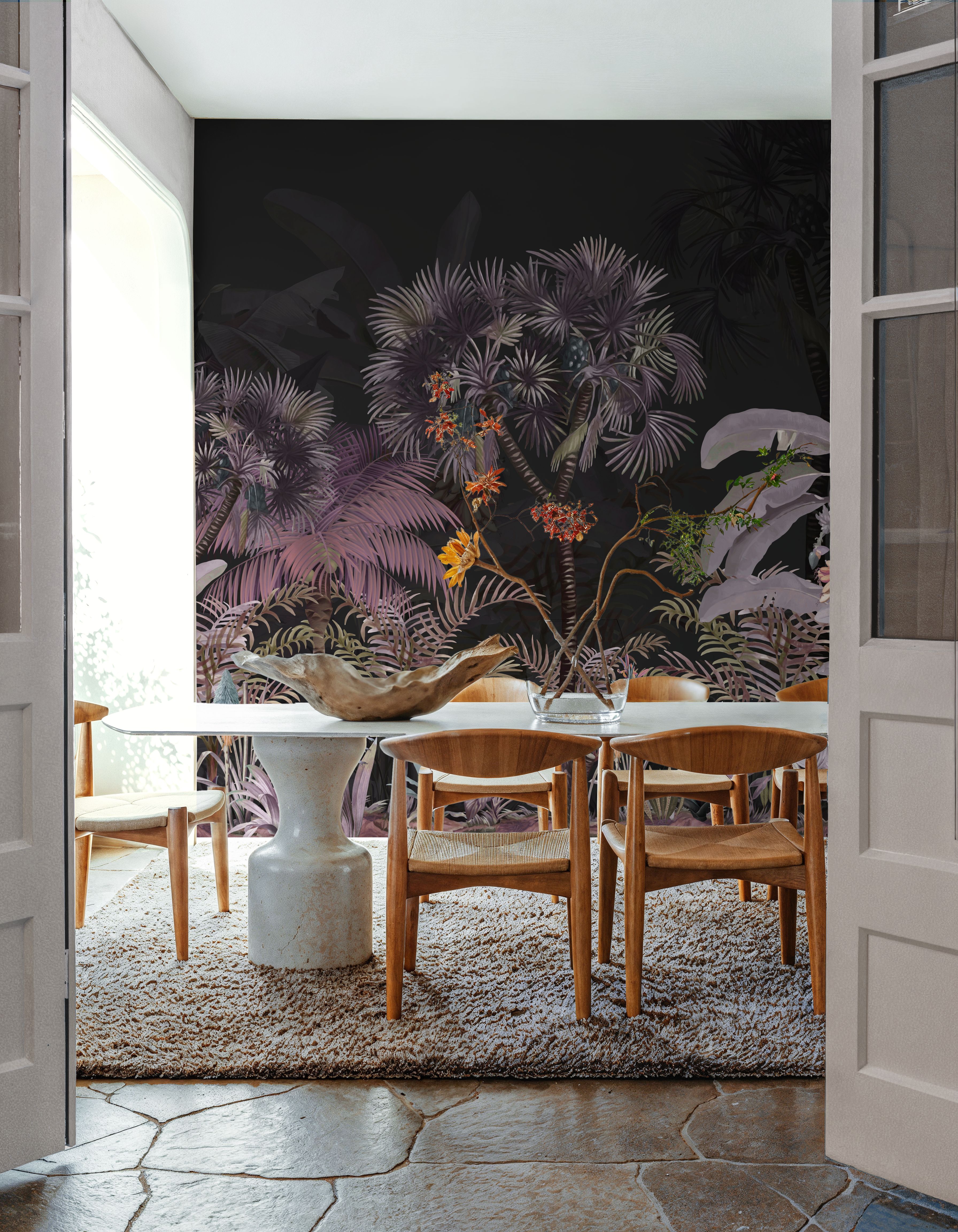 Tropical Forest Strolls Dark Purple