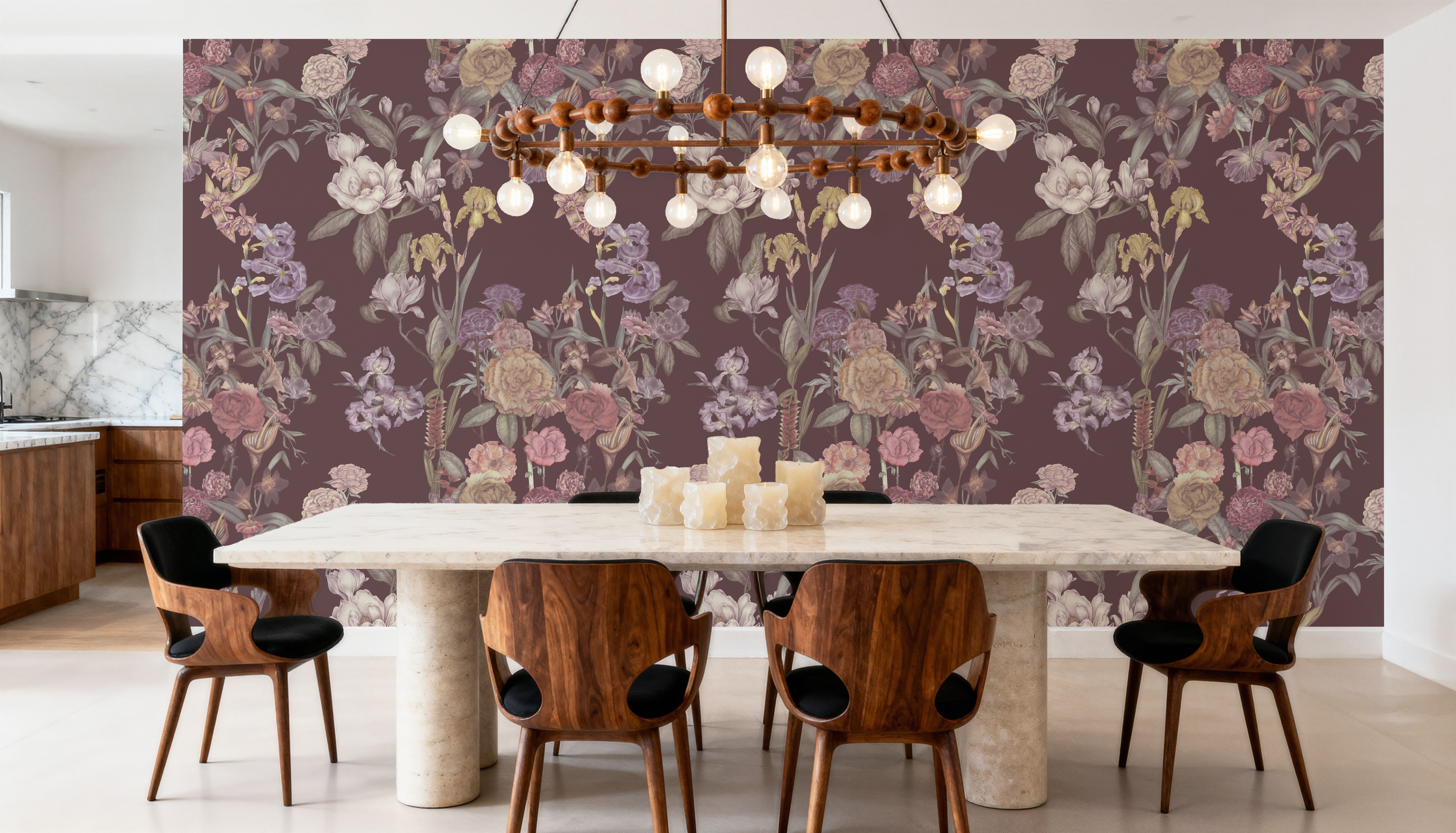 Floral Gaze, Dusty Rose