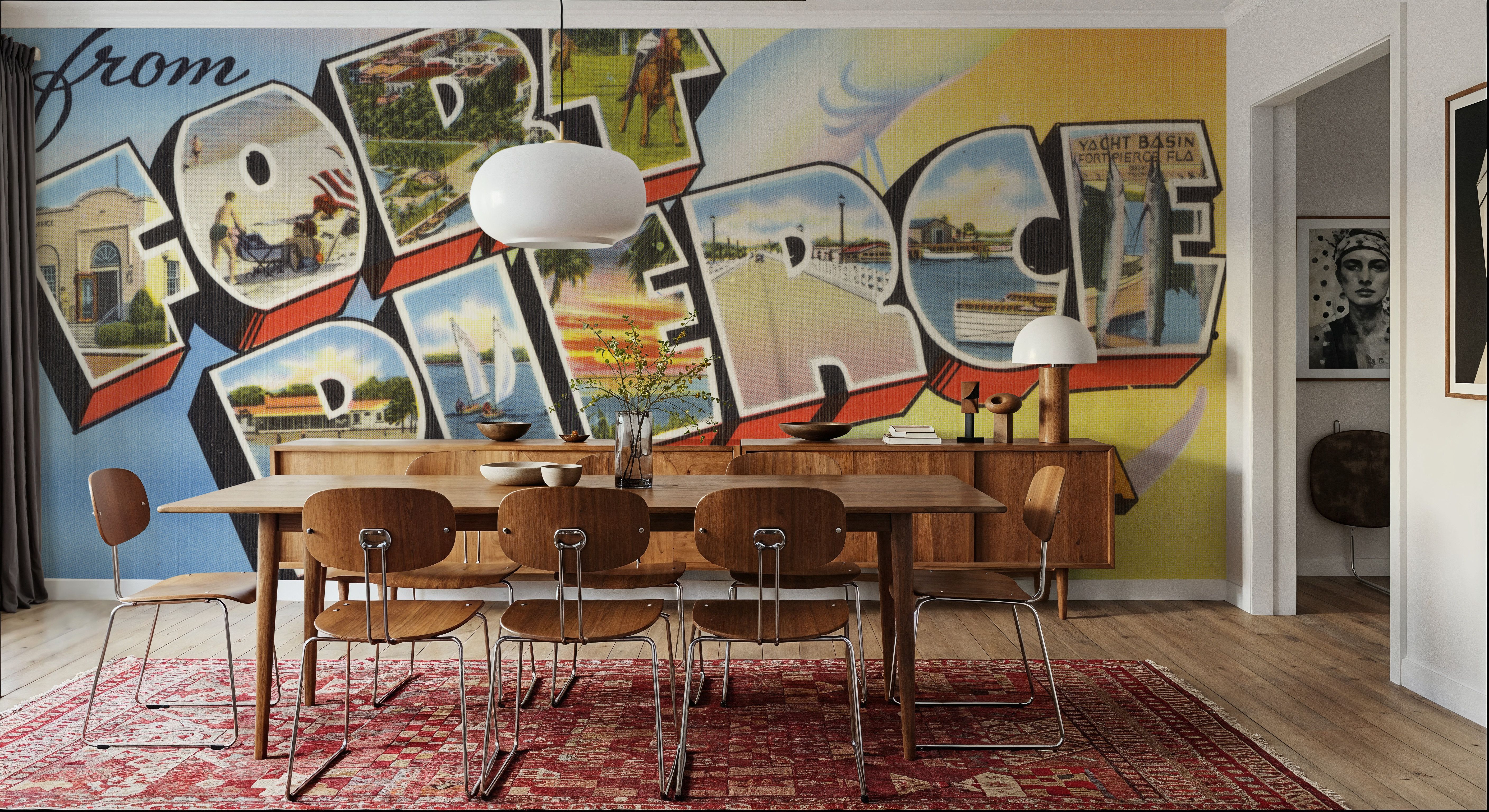 Greetings from Fort Pierce - Screenprint Postcard