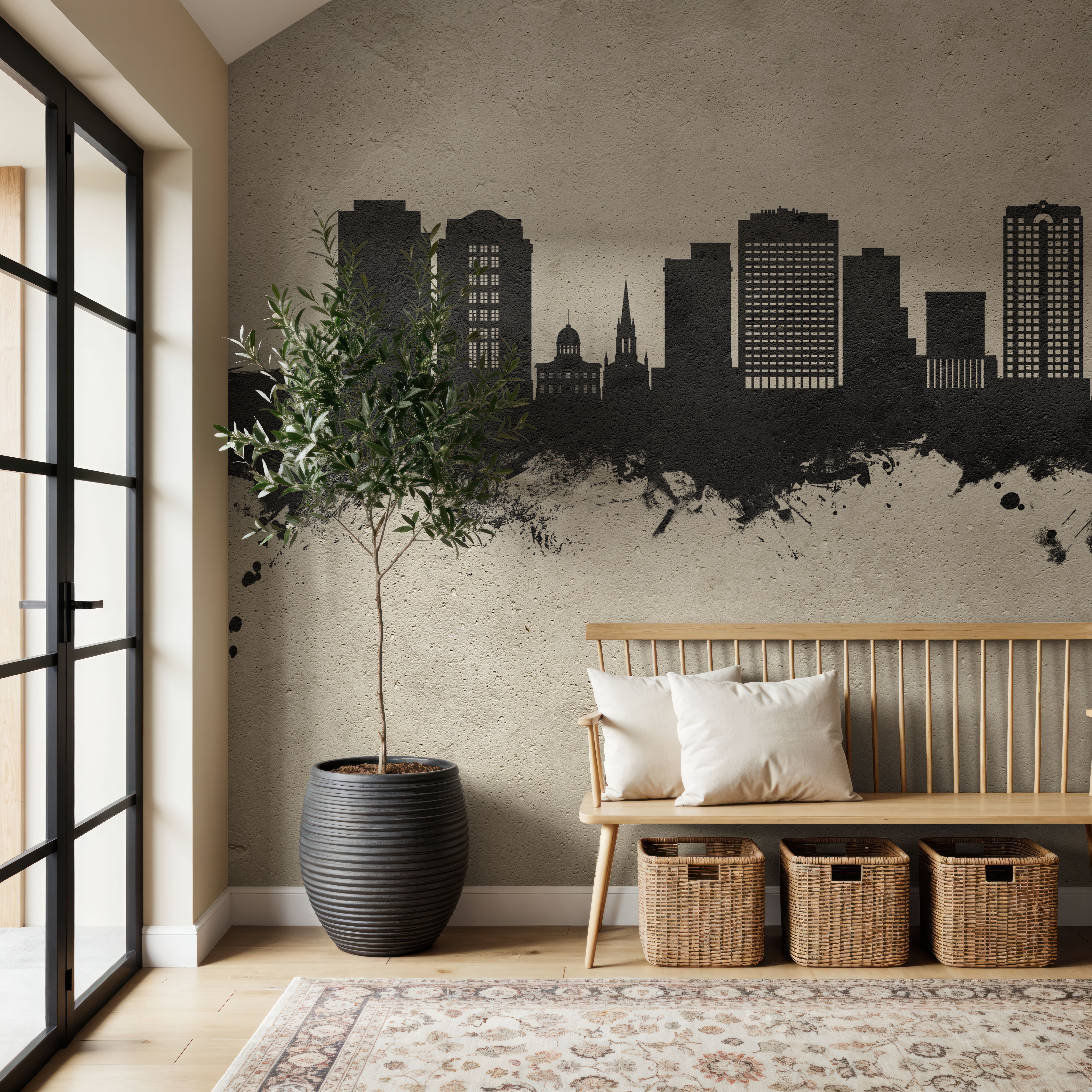 Norfolk Virginia Skyline Concrete