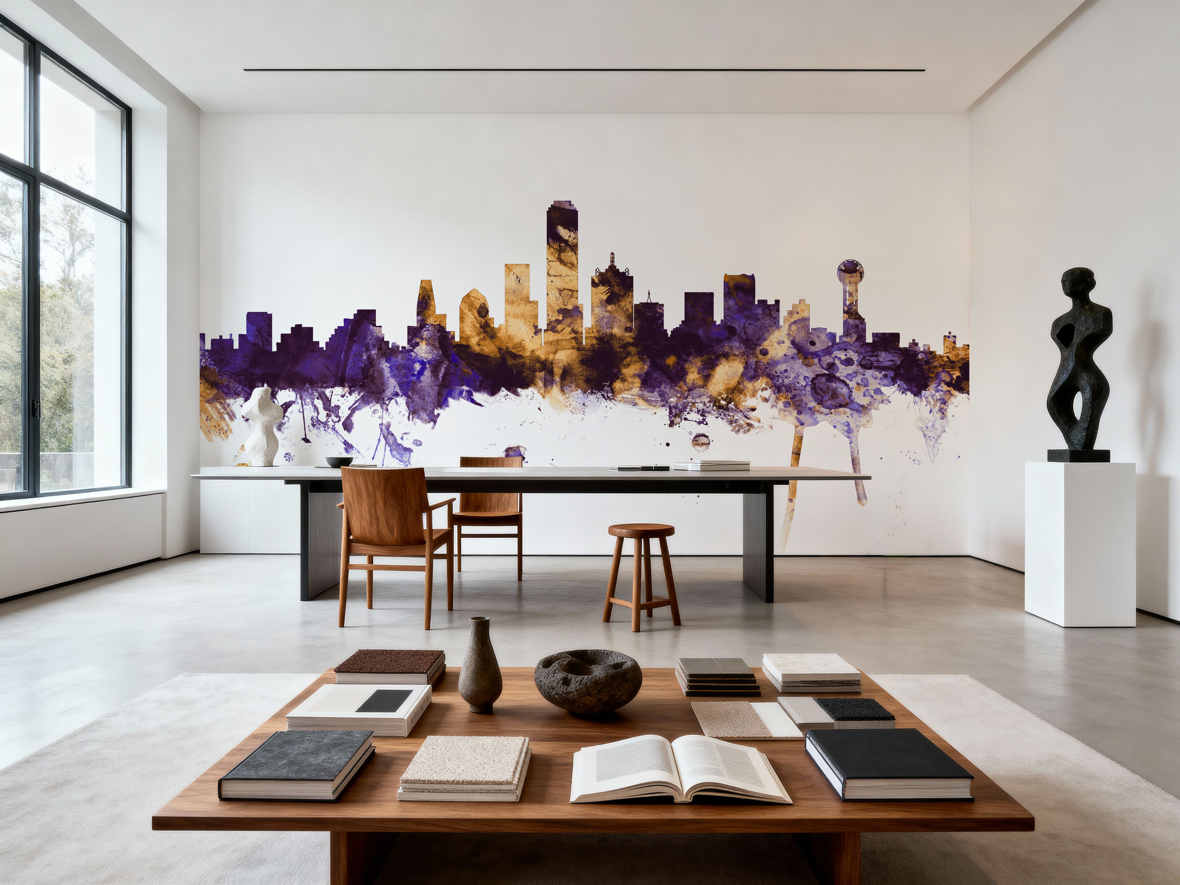 Dallas Skyline Purple & Gold