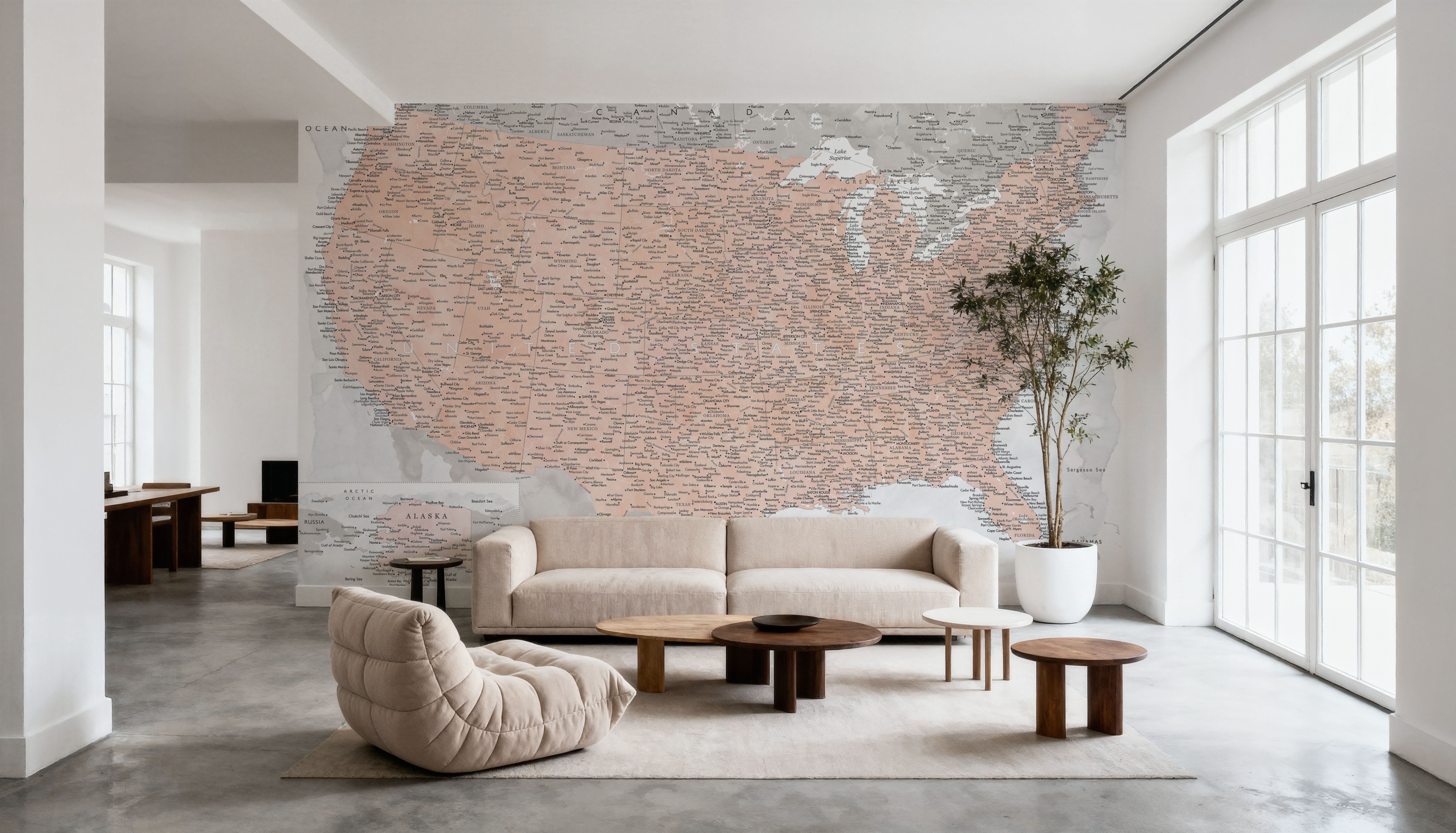 US Map Detailed - Lynette