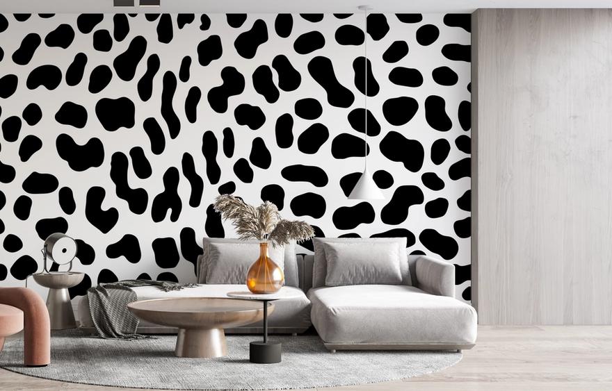 Cheetah Hiding premium wallpaper mural, Wallism