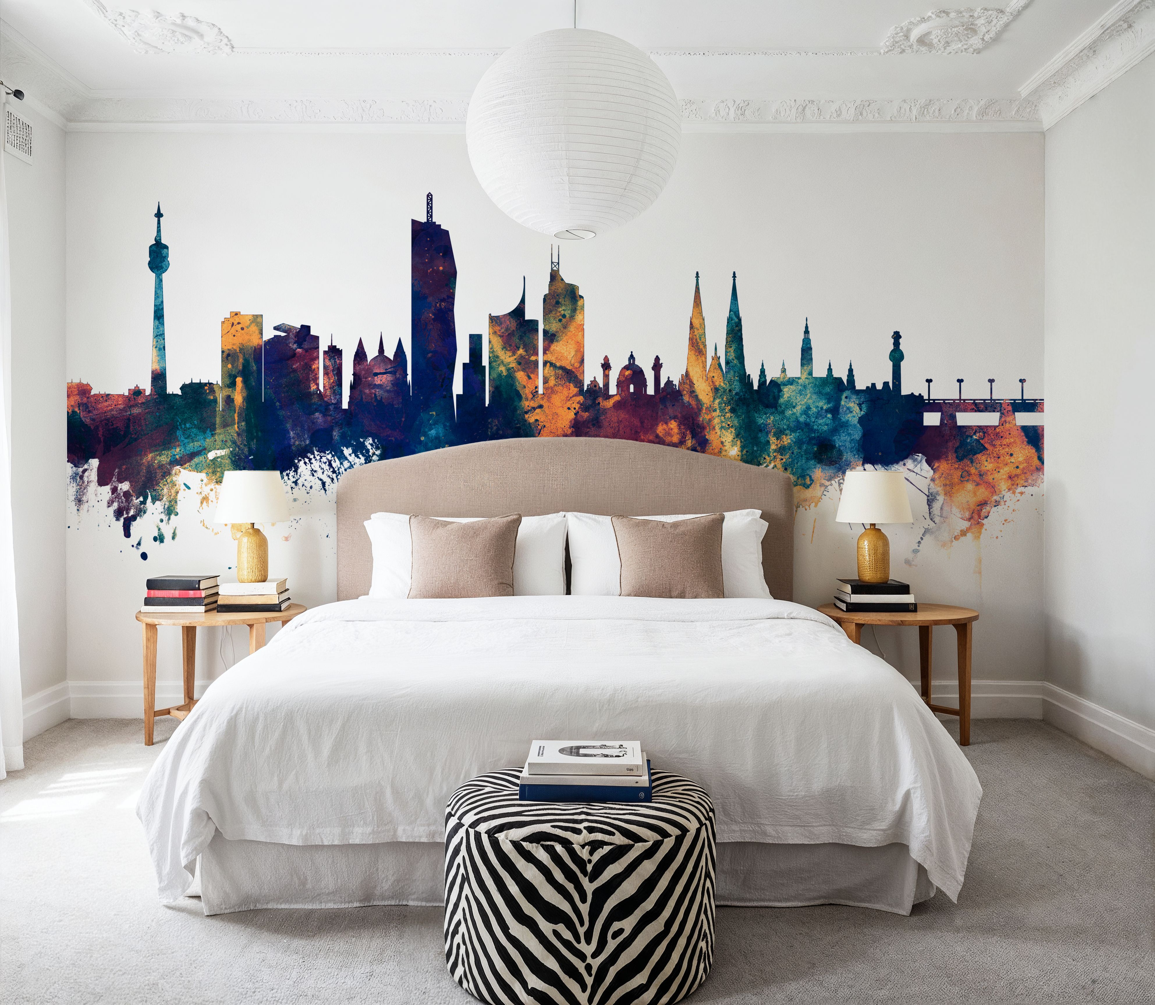 Vienna Austria Skyline Blue & Bronze