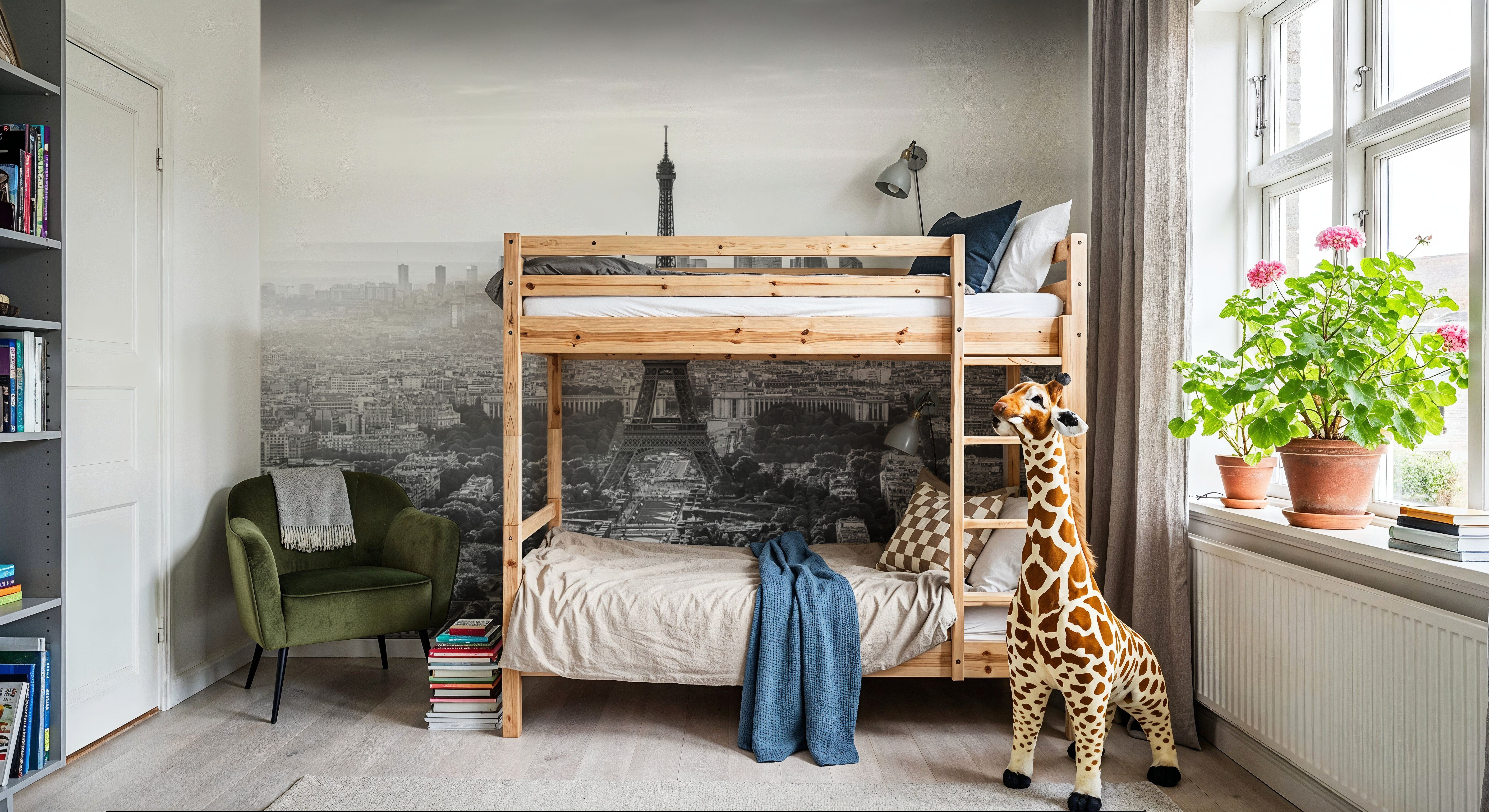 La Defense and Eiffel Tower BW, Wallpaper