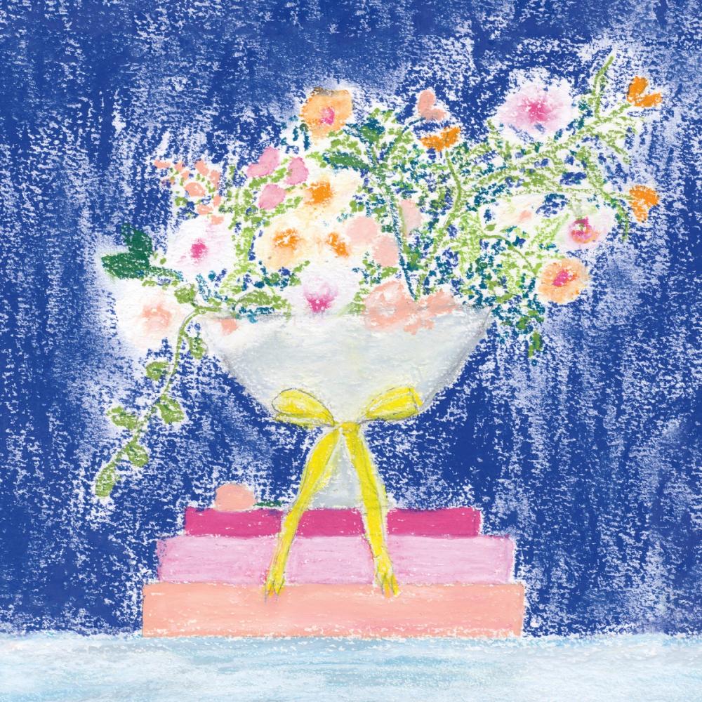 Flower Vases and Books Square