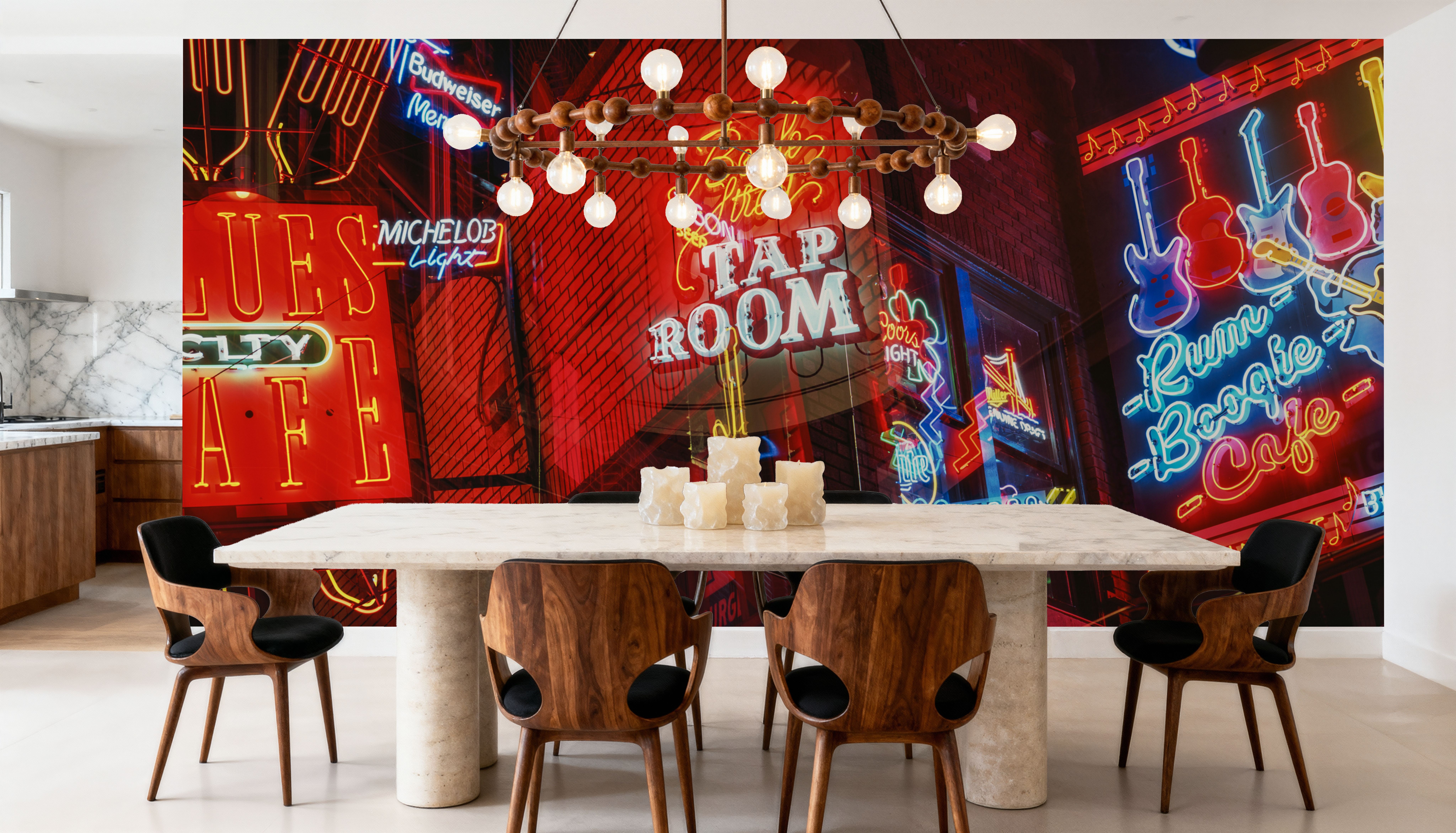 Neon Blues District, Wallpaper