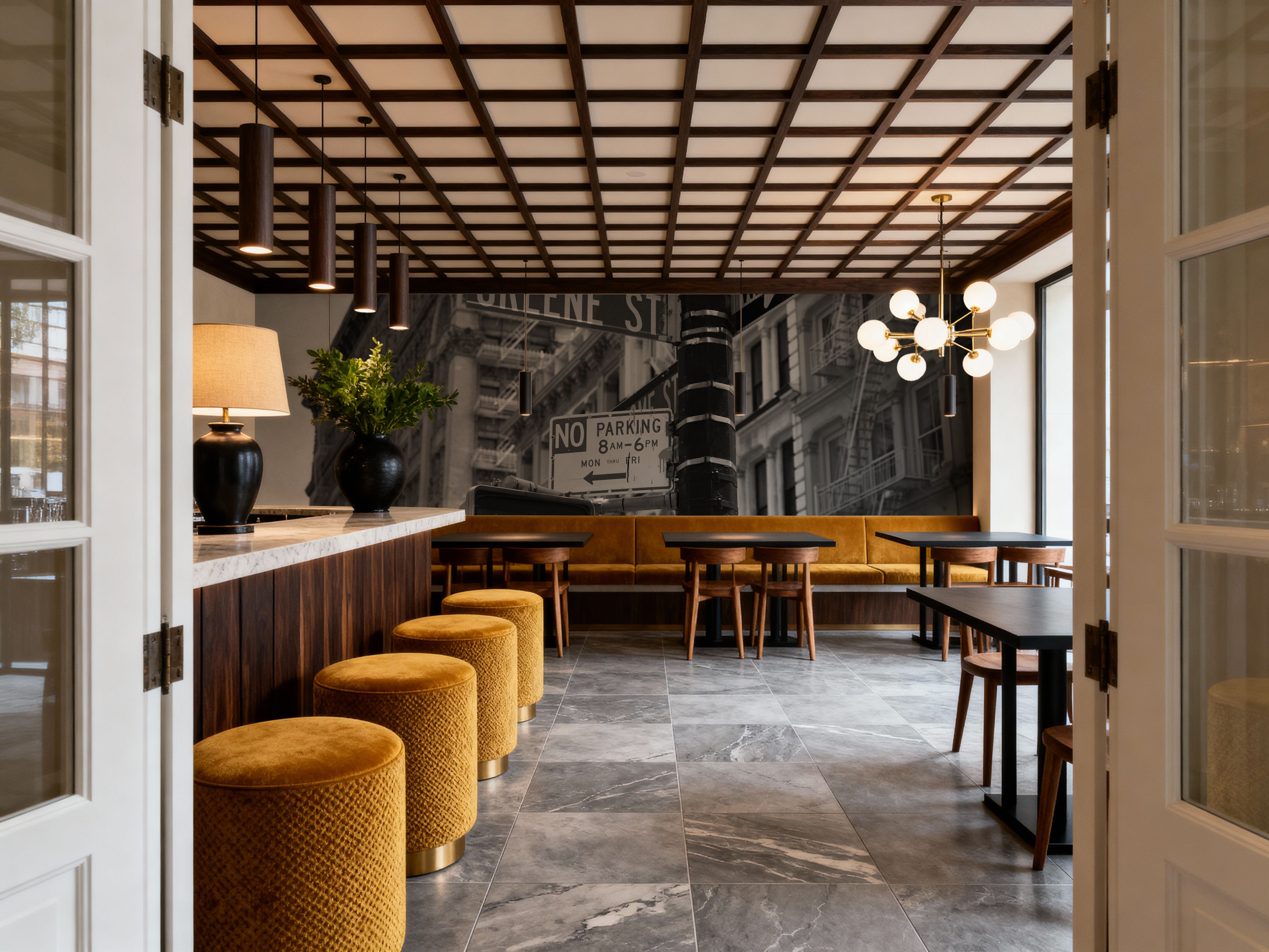 Soho Greene St Sign Manhattan, Black & White