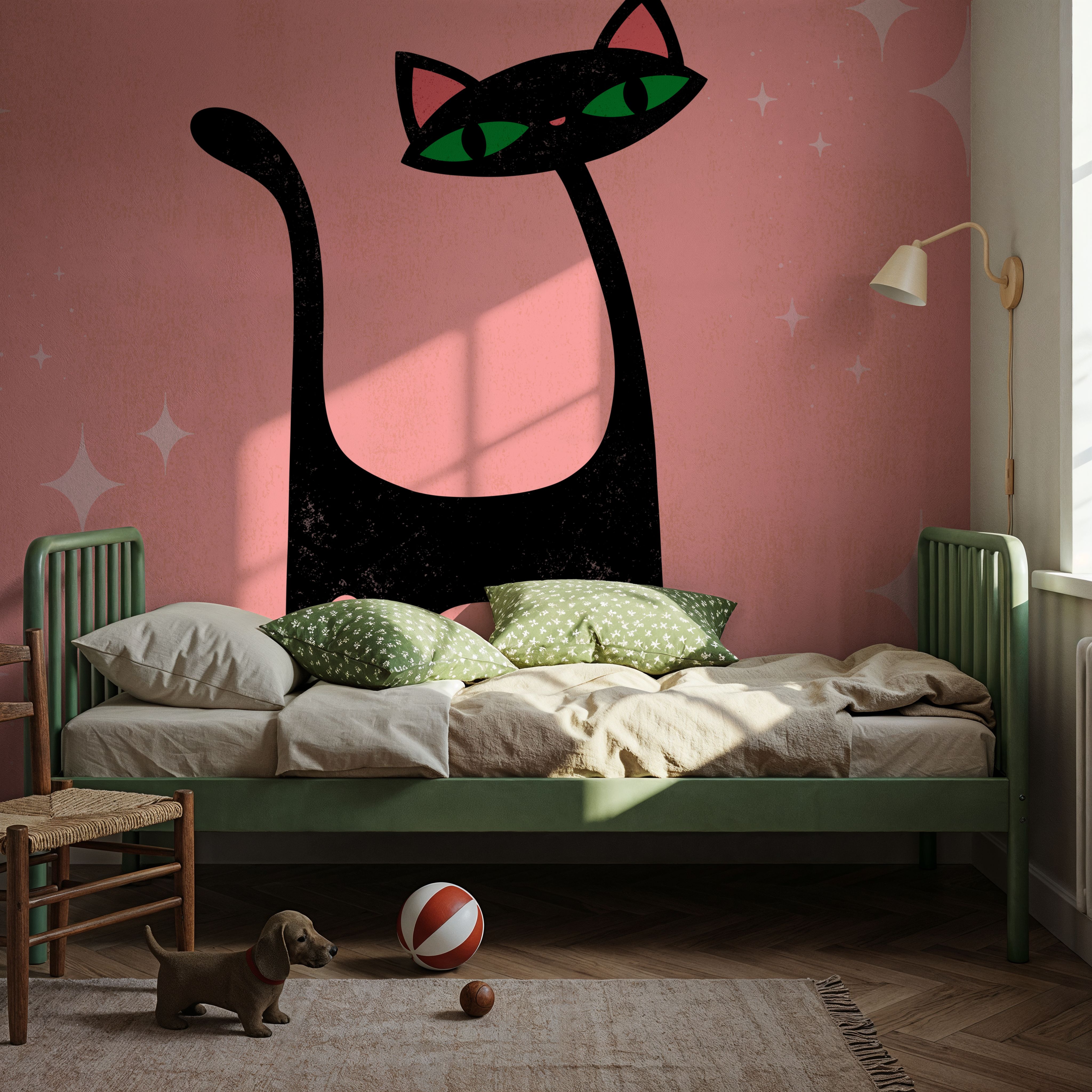 Retro Cat, Pink