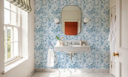 Peony Toile, Sky