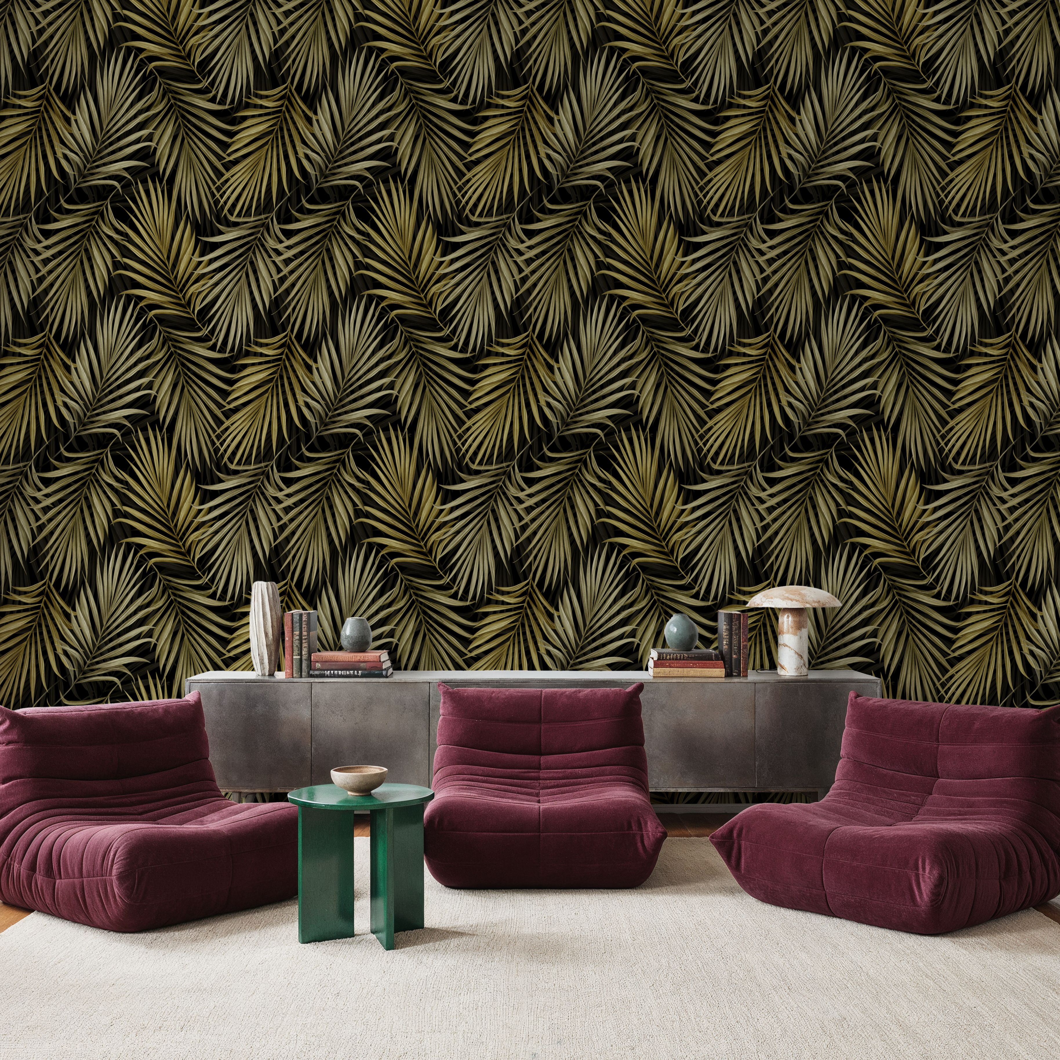 Bright Palms Pattern, Yellow