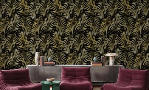 Bright Palms Pattern, Yellow
