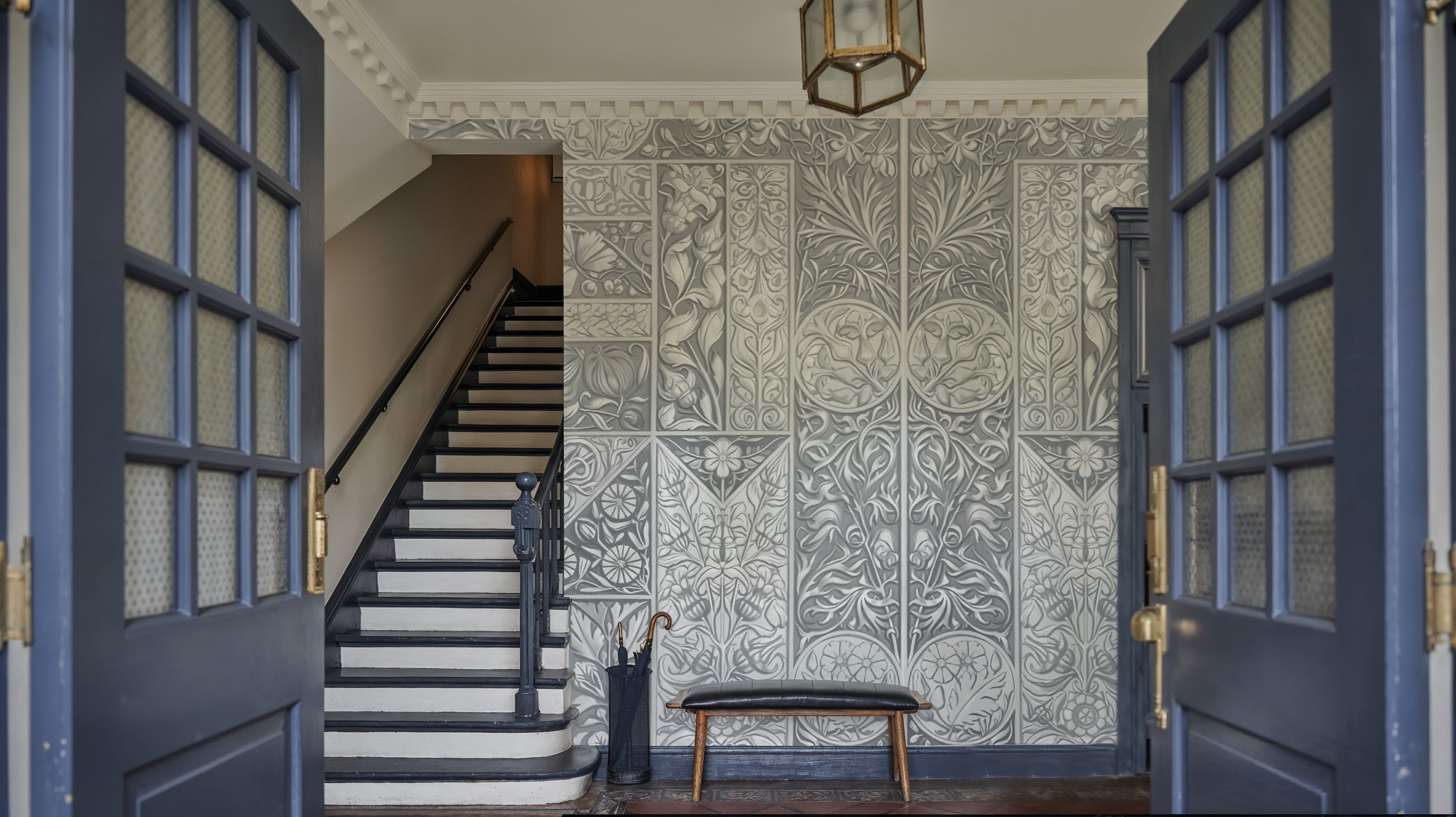 Flower Collection, Gray, Papier peint