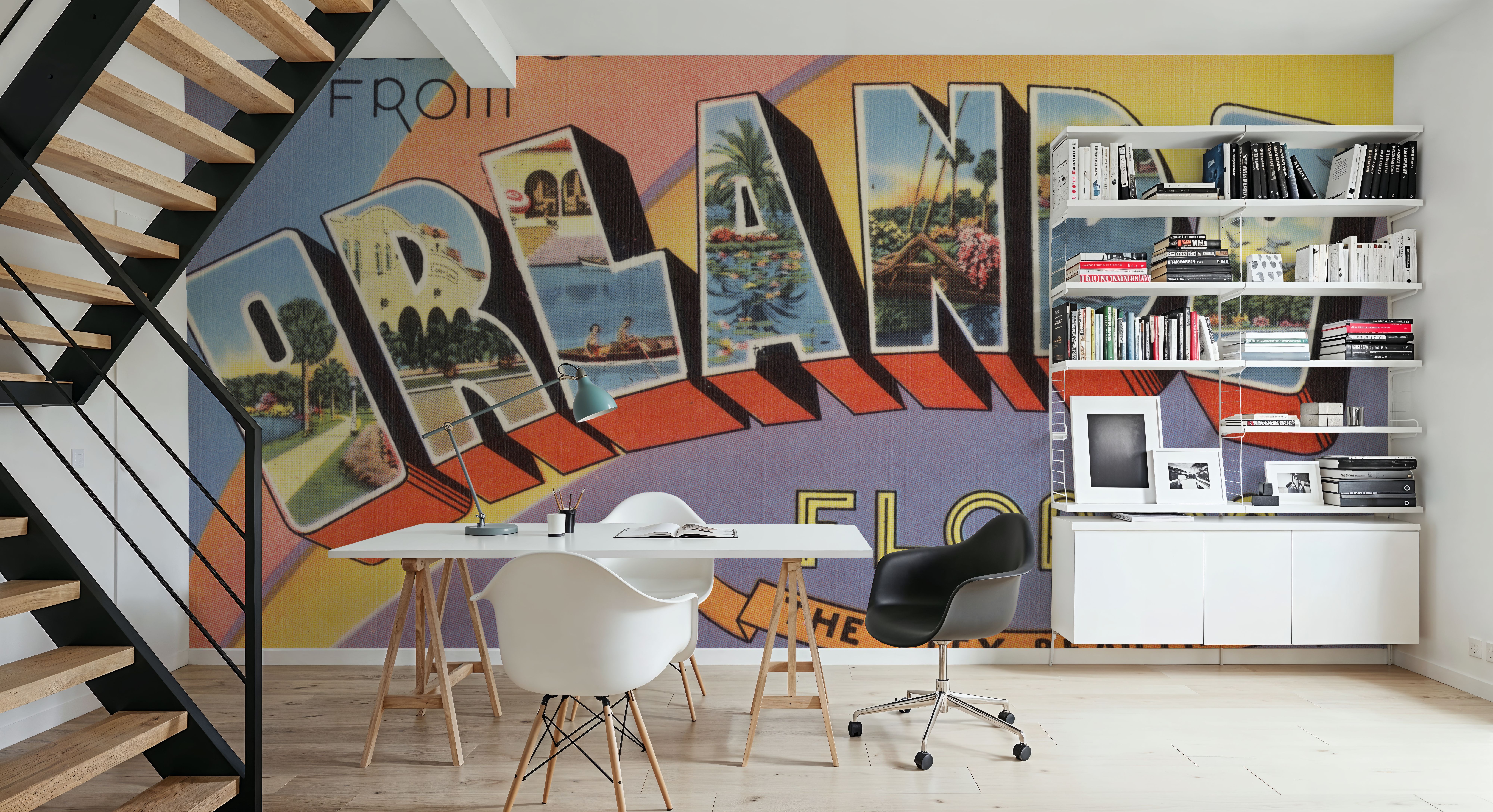 Greetings from Orlando - Screenprint Postcard, Wallpaper