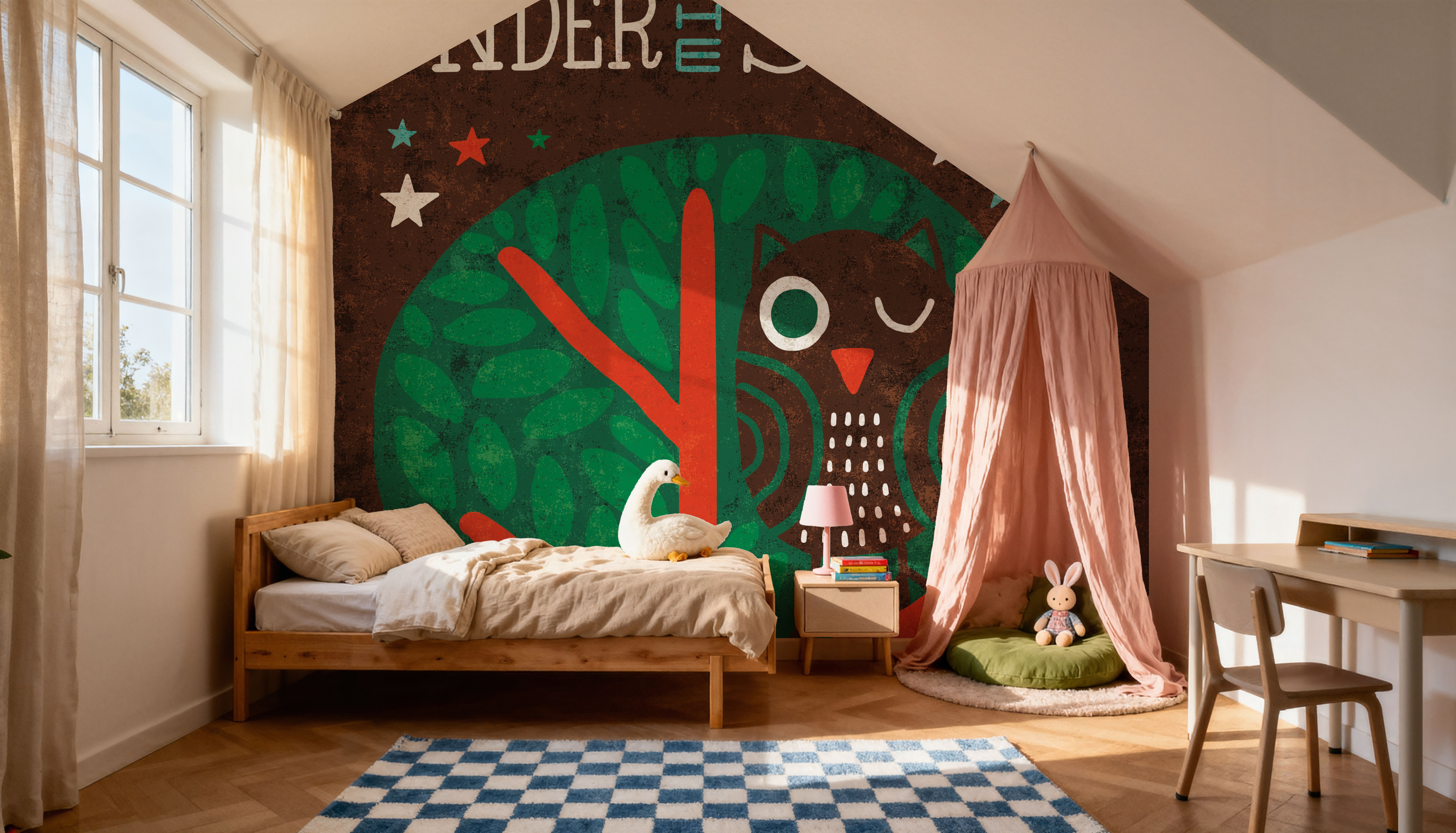 Happy Camper Night Owl, Wallpaper