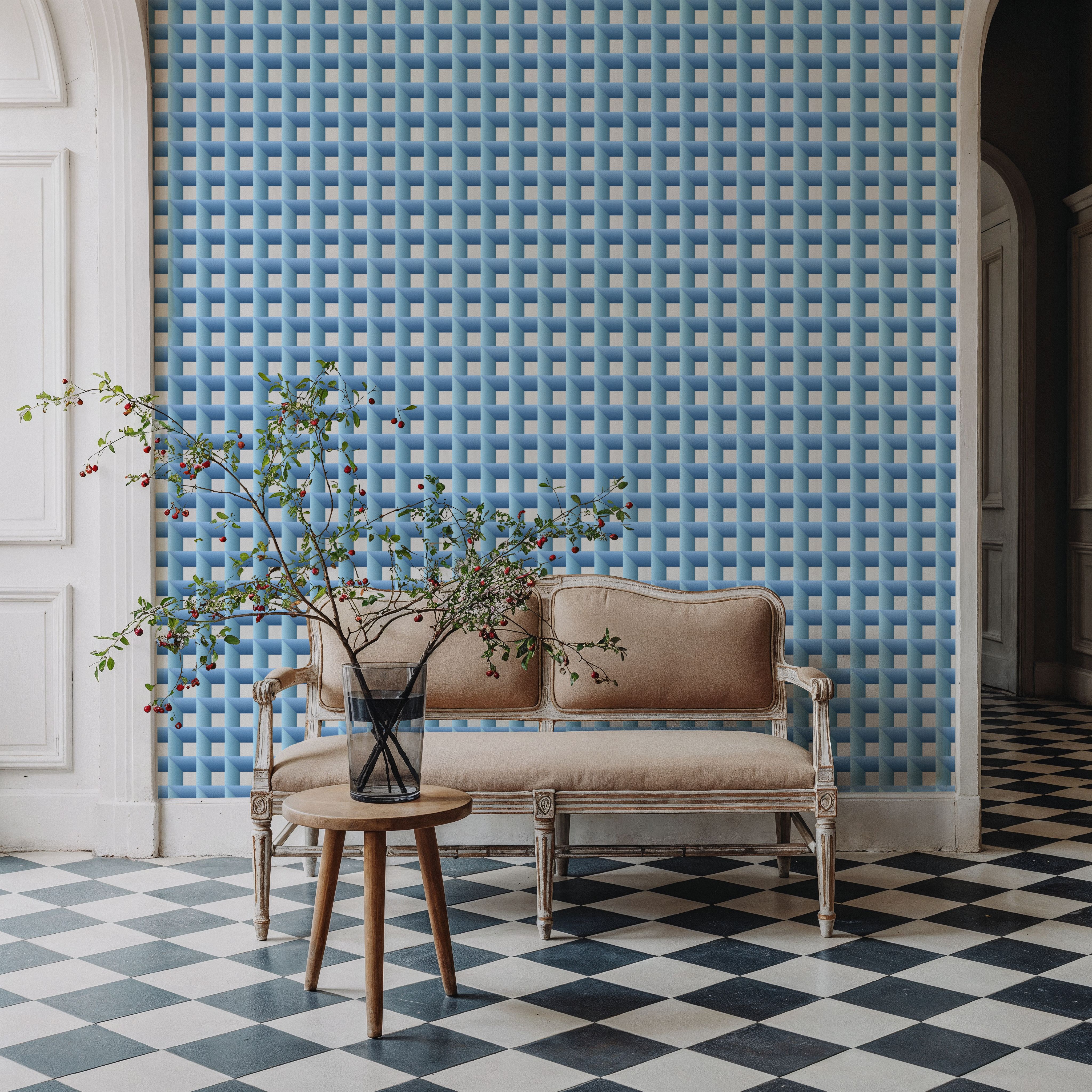 Decorative Cubes, Aqua