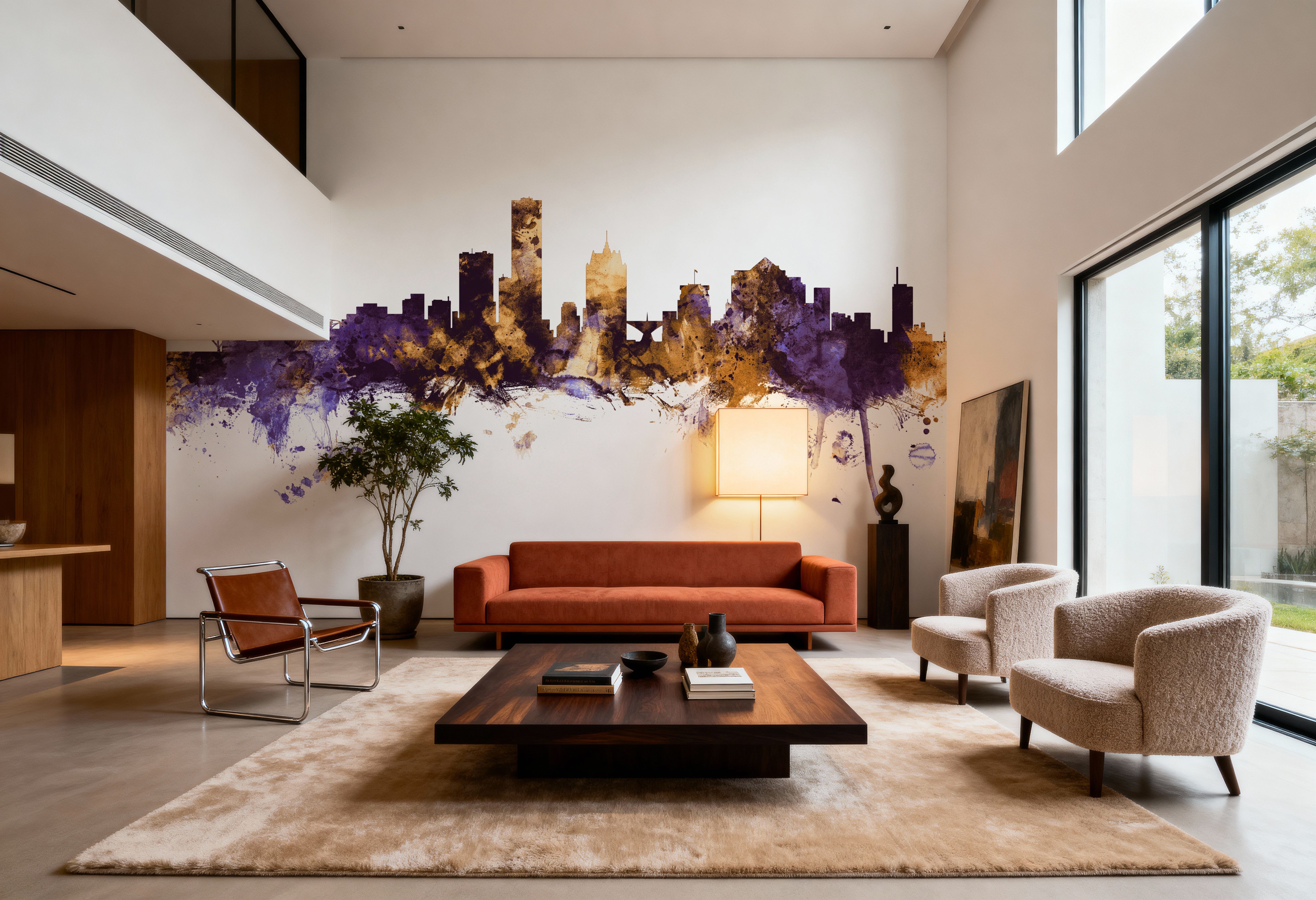 Milwaukee Wisconsin Skyline Purple & Gold