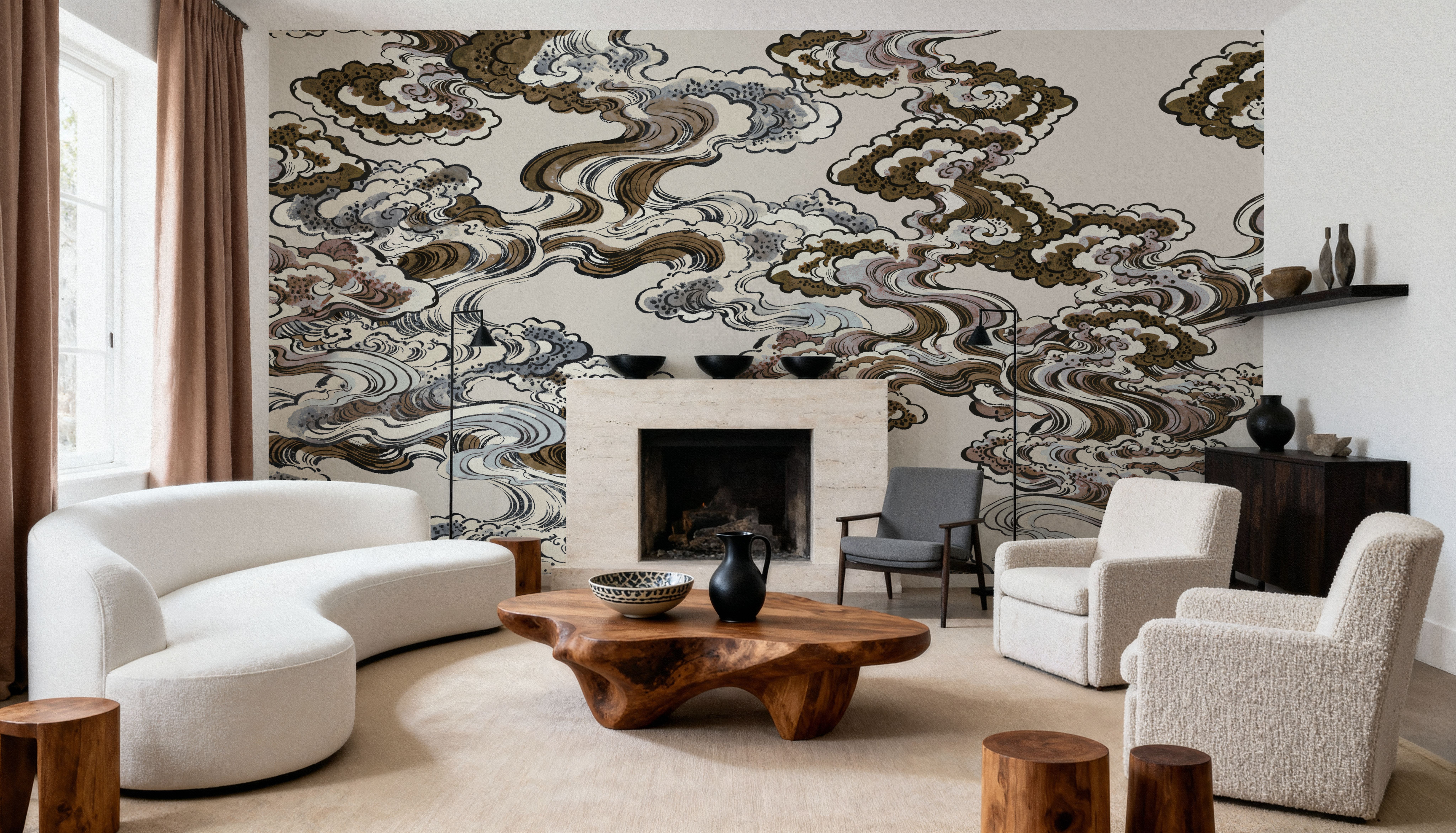 Ukiyo-e Clouds, Browns