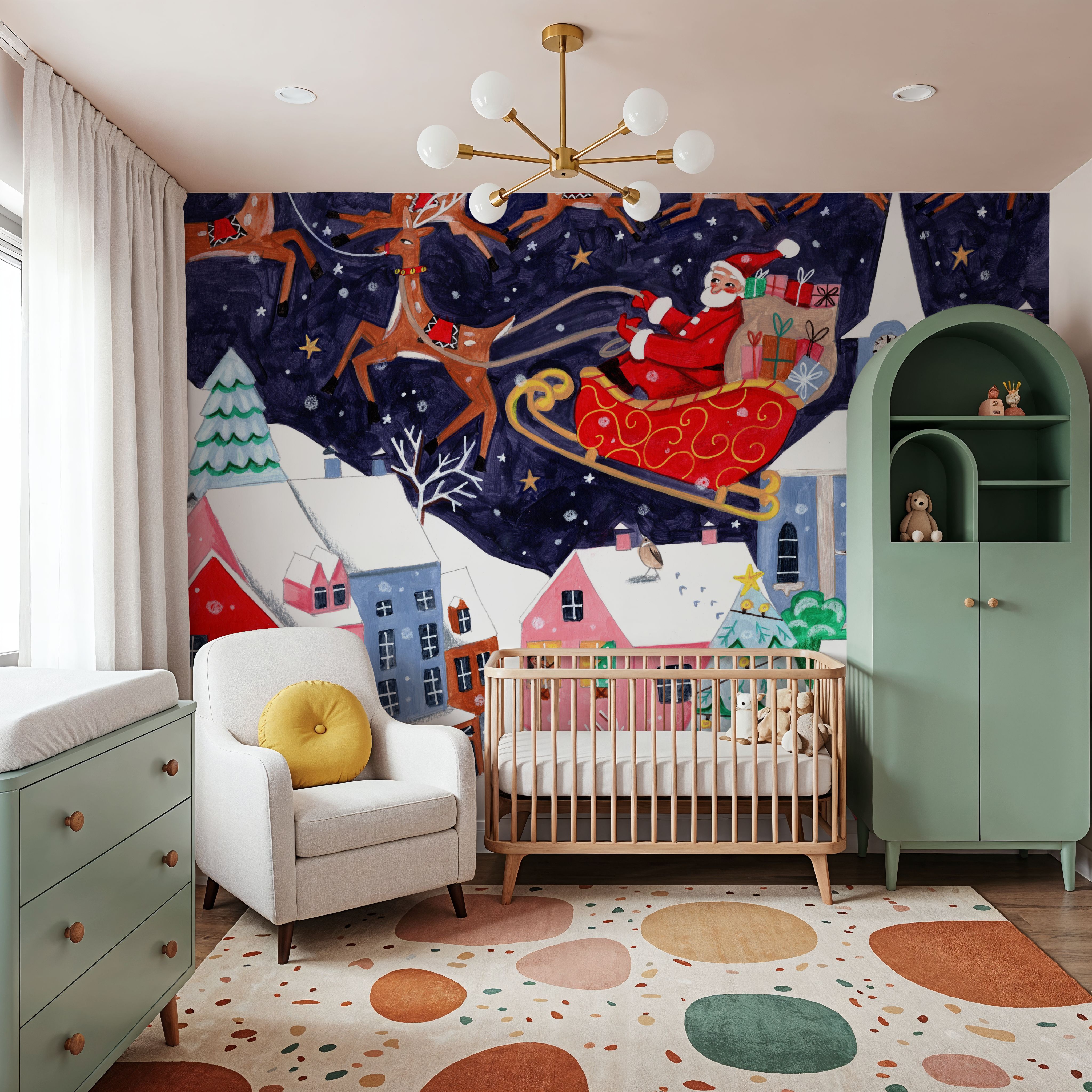 Santa and His Reindeers