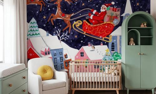 Santa and His Reindeers