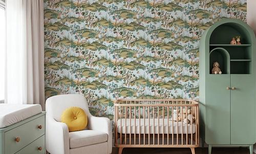 Orchard Reverie Pattern, Sky Blue