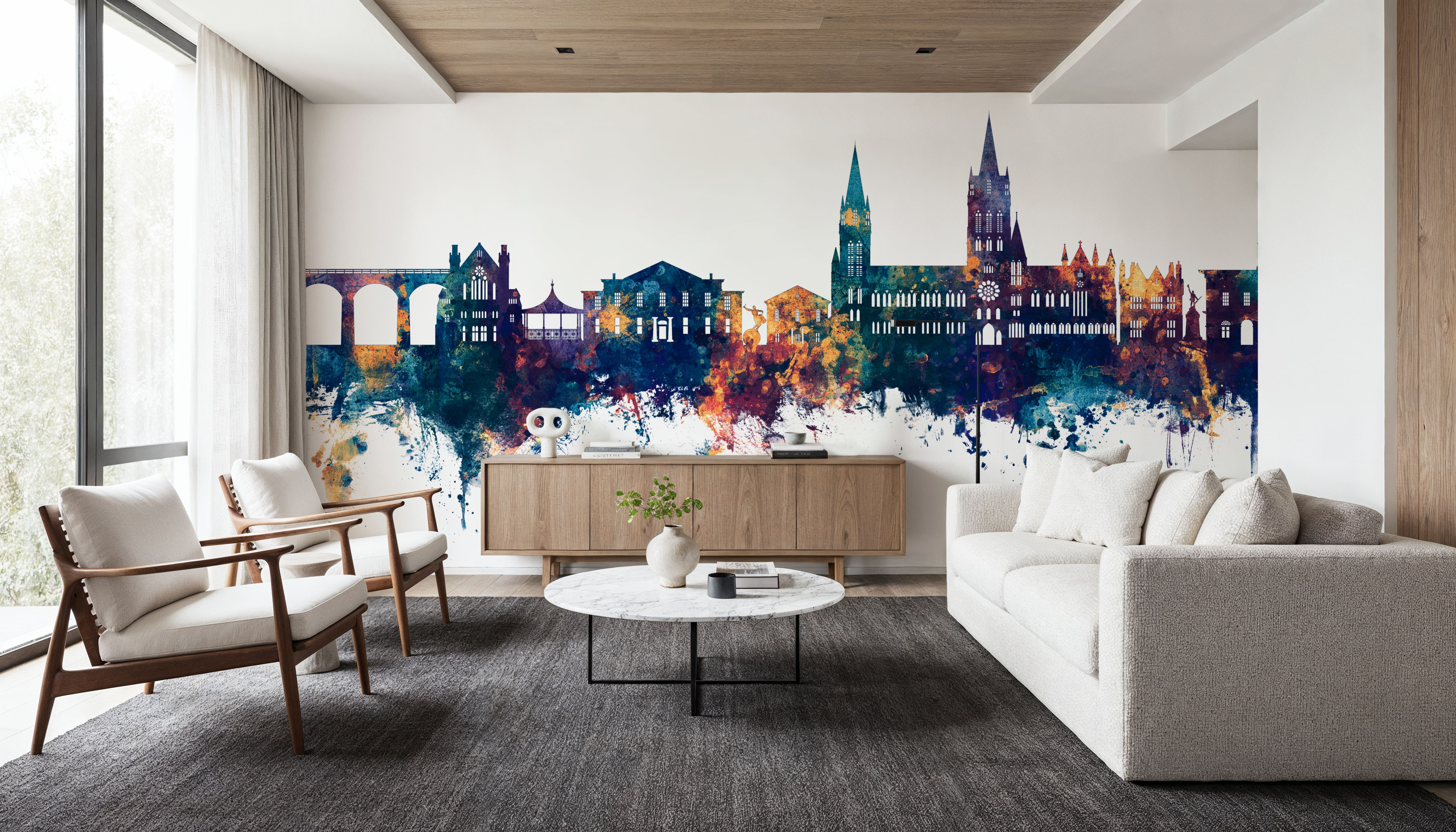 Truro England Skyline Blue & Bronze