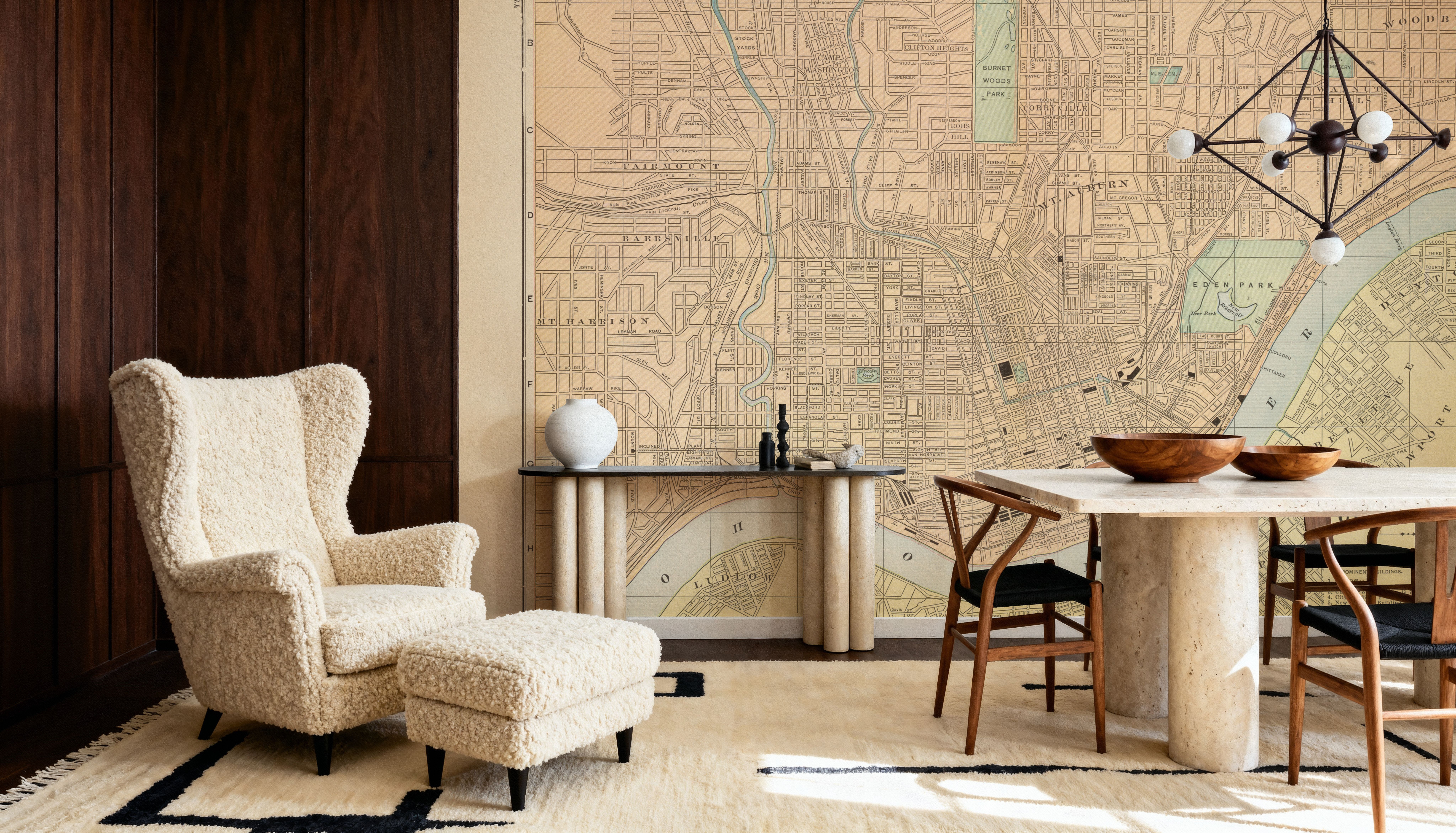 Map of Cincinnati, Wallpaper