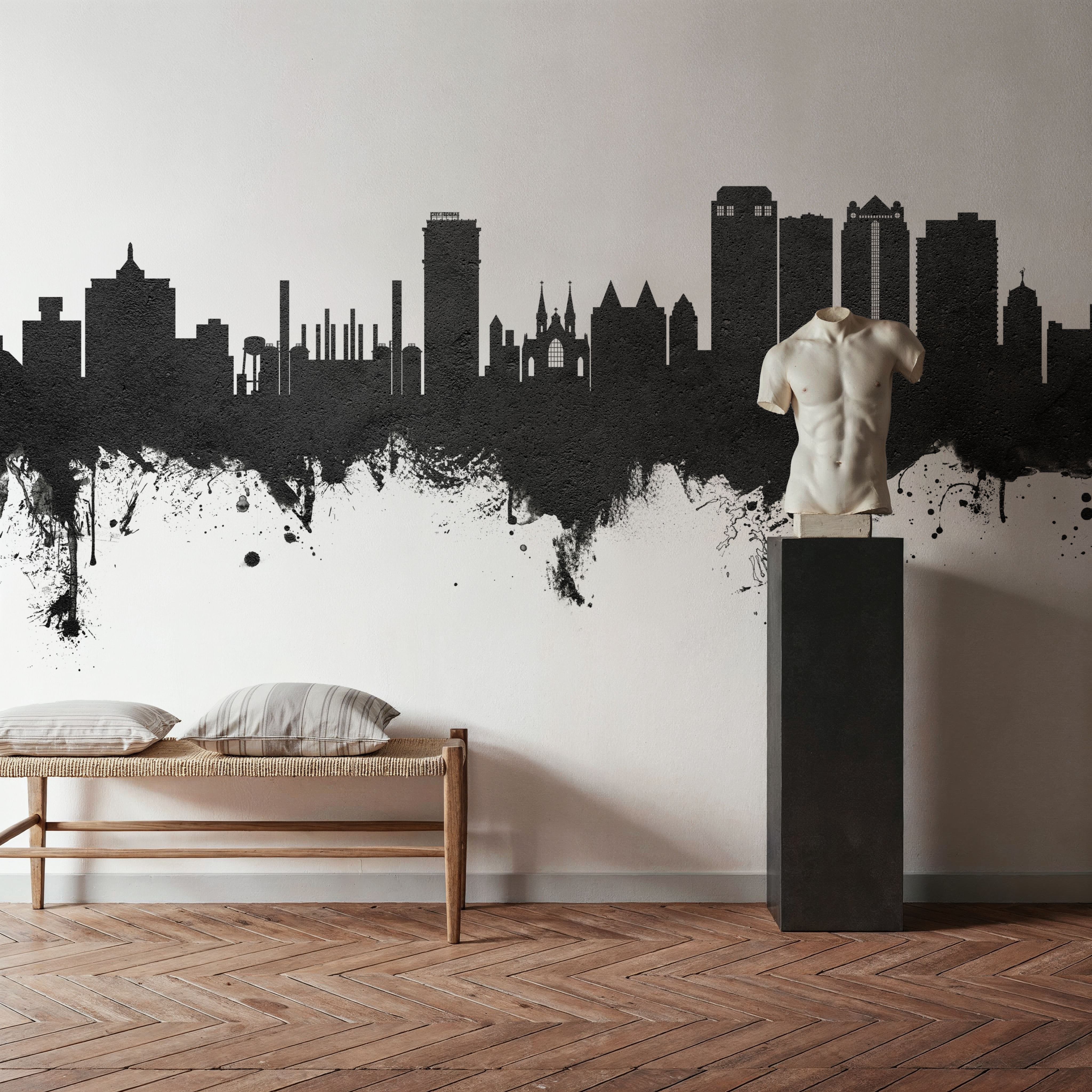 Birmingham Alabama Skyline Black & White