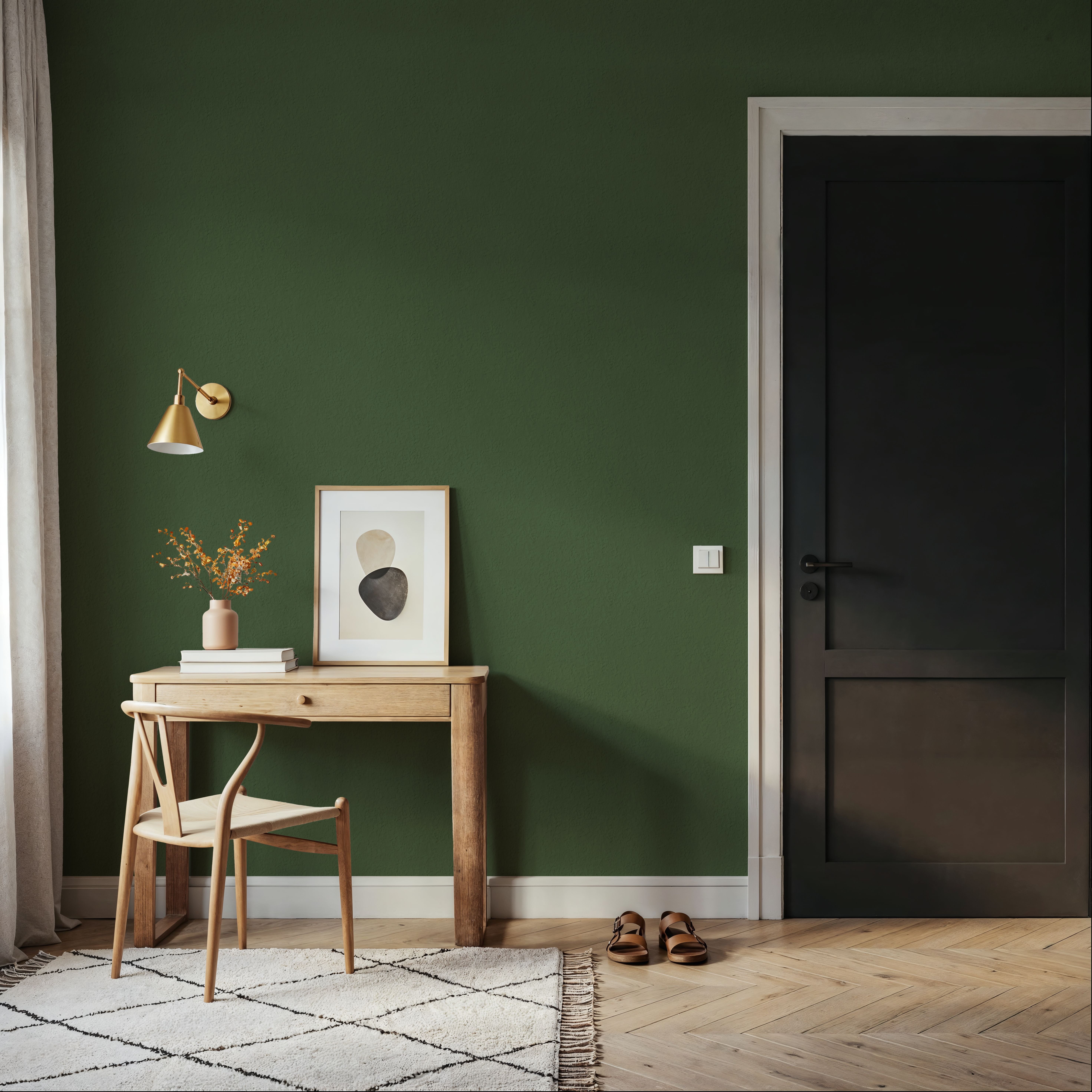 Faux Sand Stucco Finish, Moss