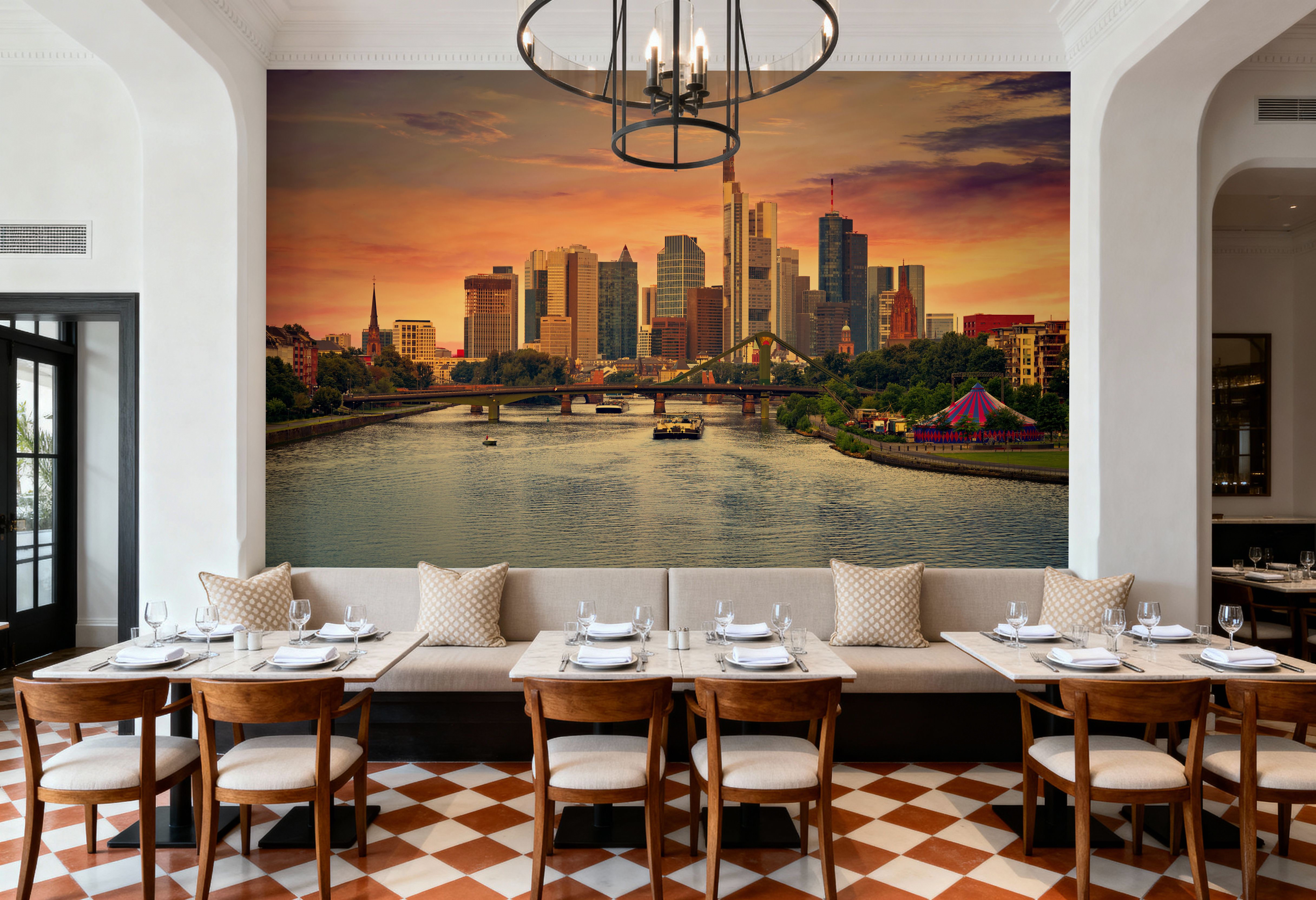 Frankfurt Skyline at Sunset