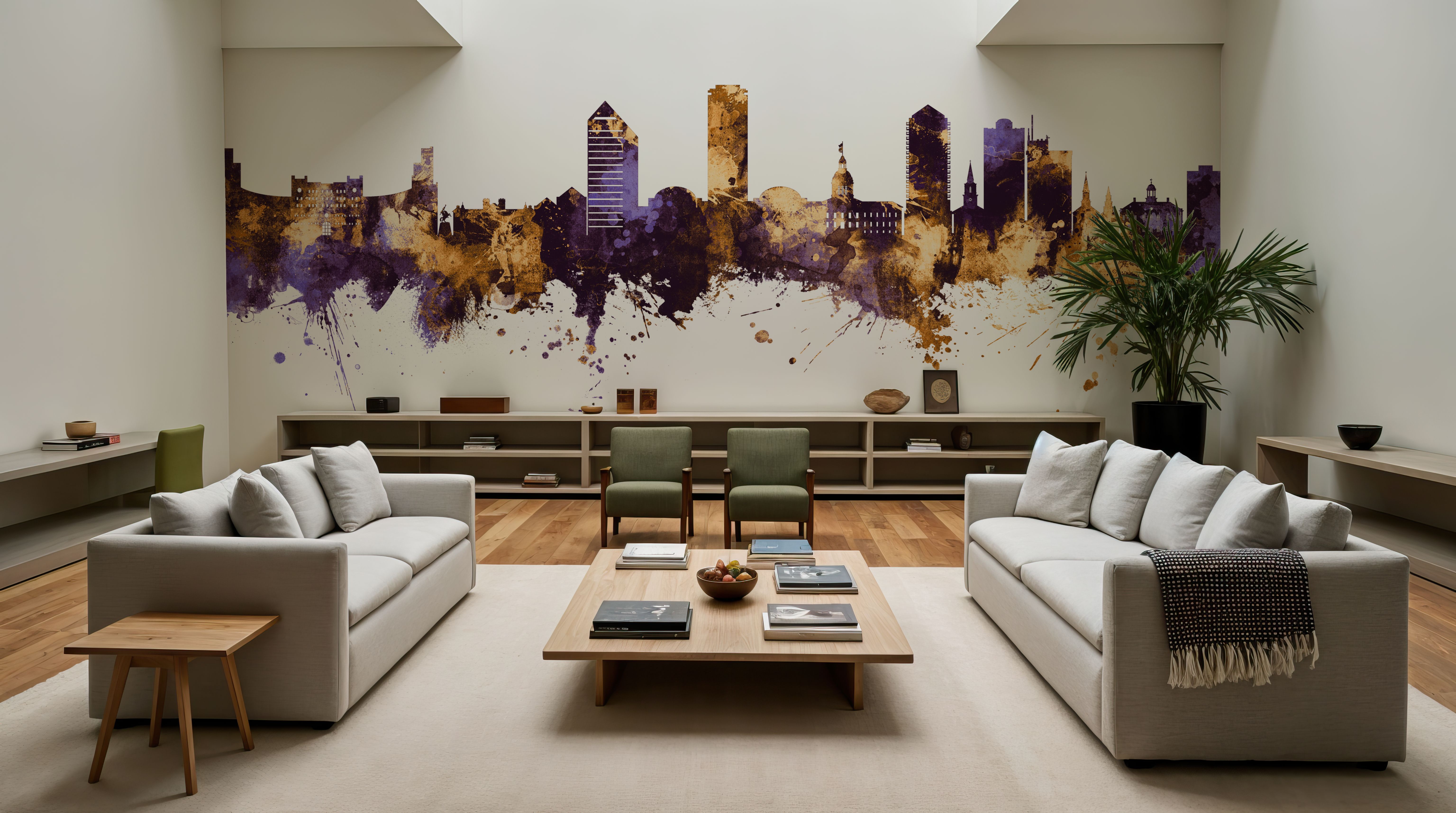 Tallahassee Florida Skyline Purple & Gold