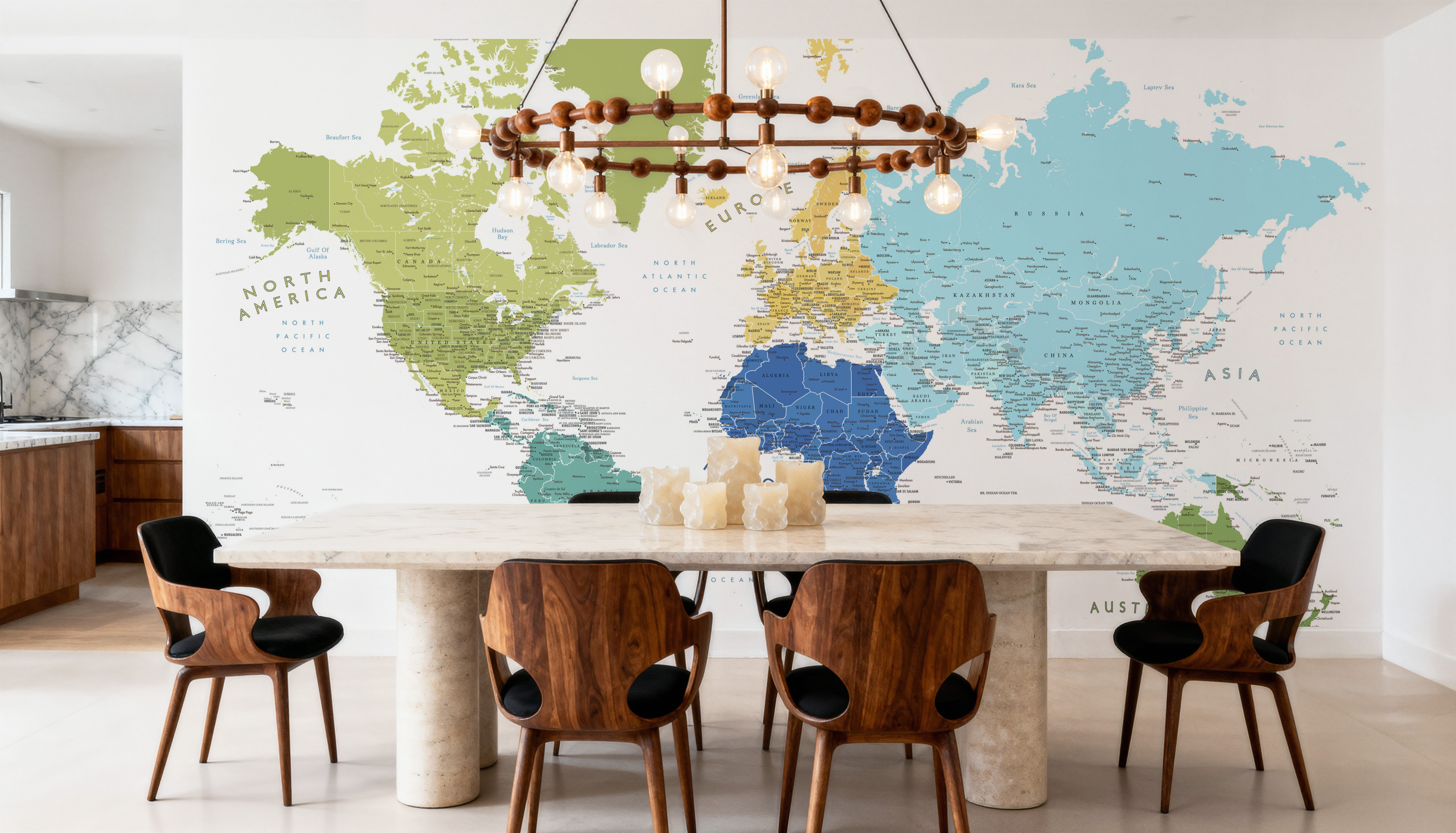 World Map Cities - Elisenda