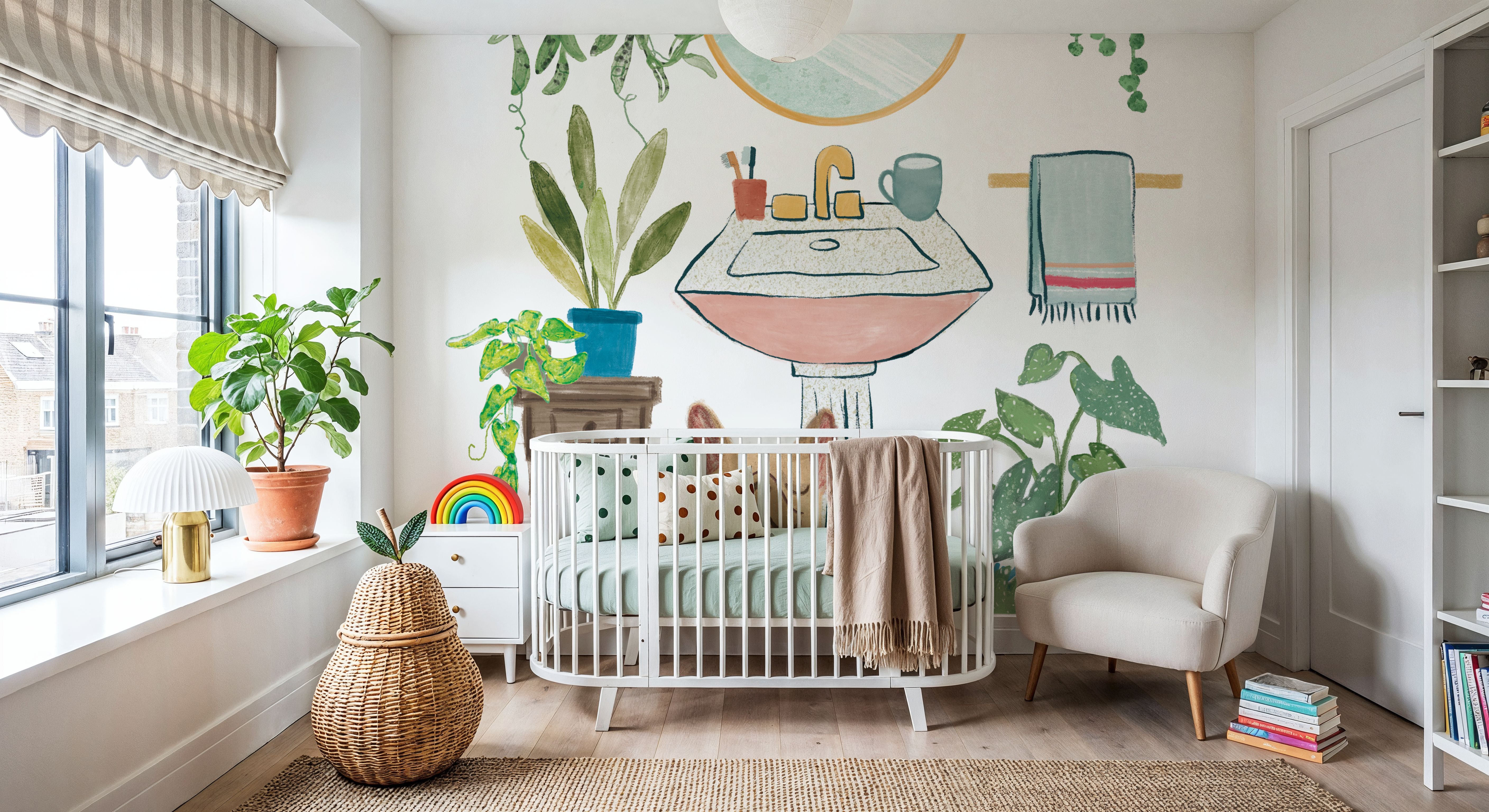 Urban Jungle Bath III Pet, Wallpaper