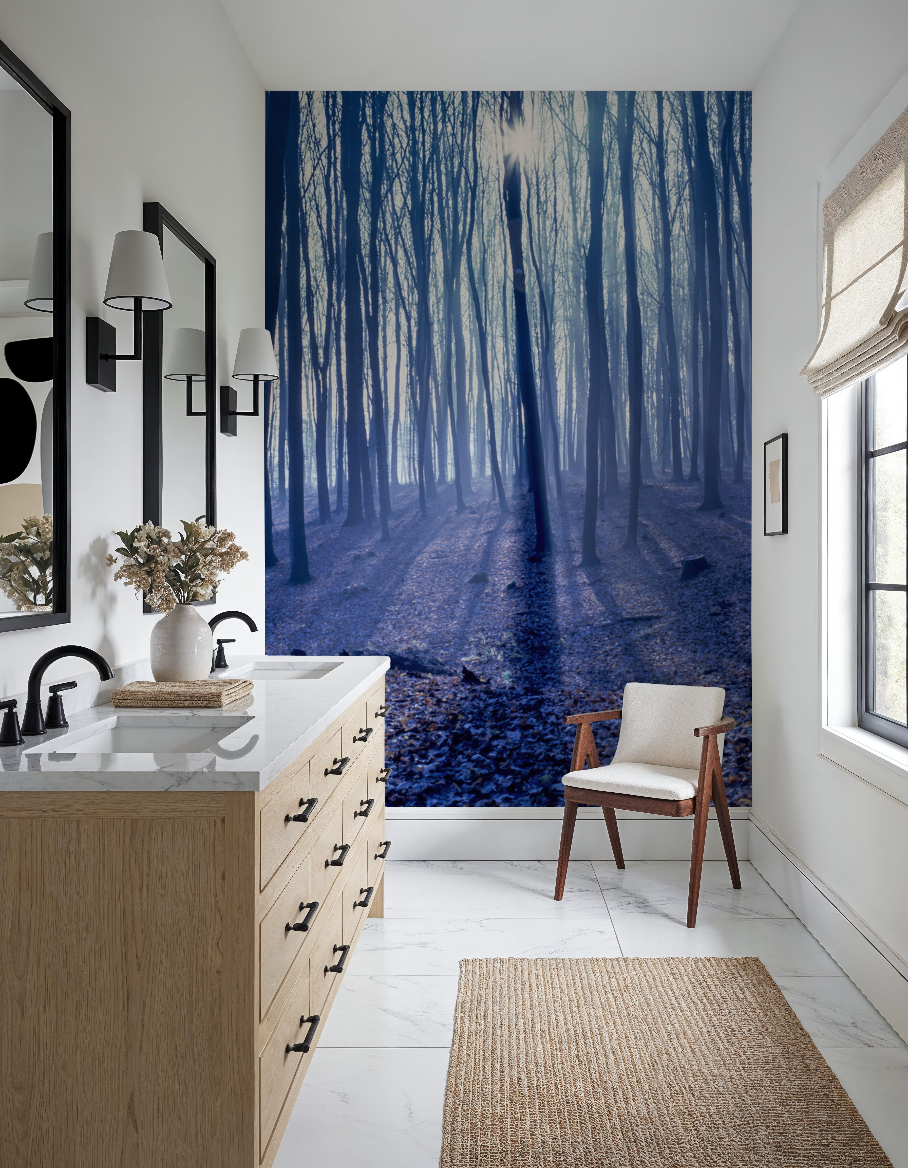 Misty Blue Forest