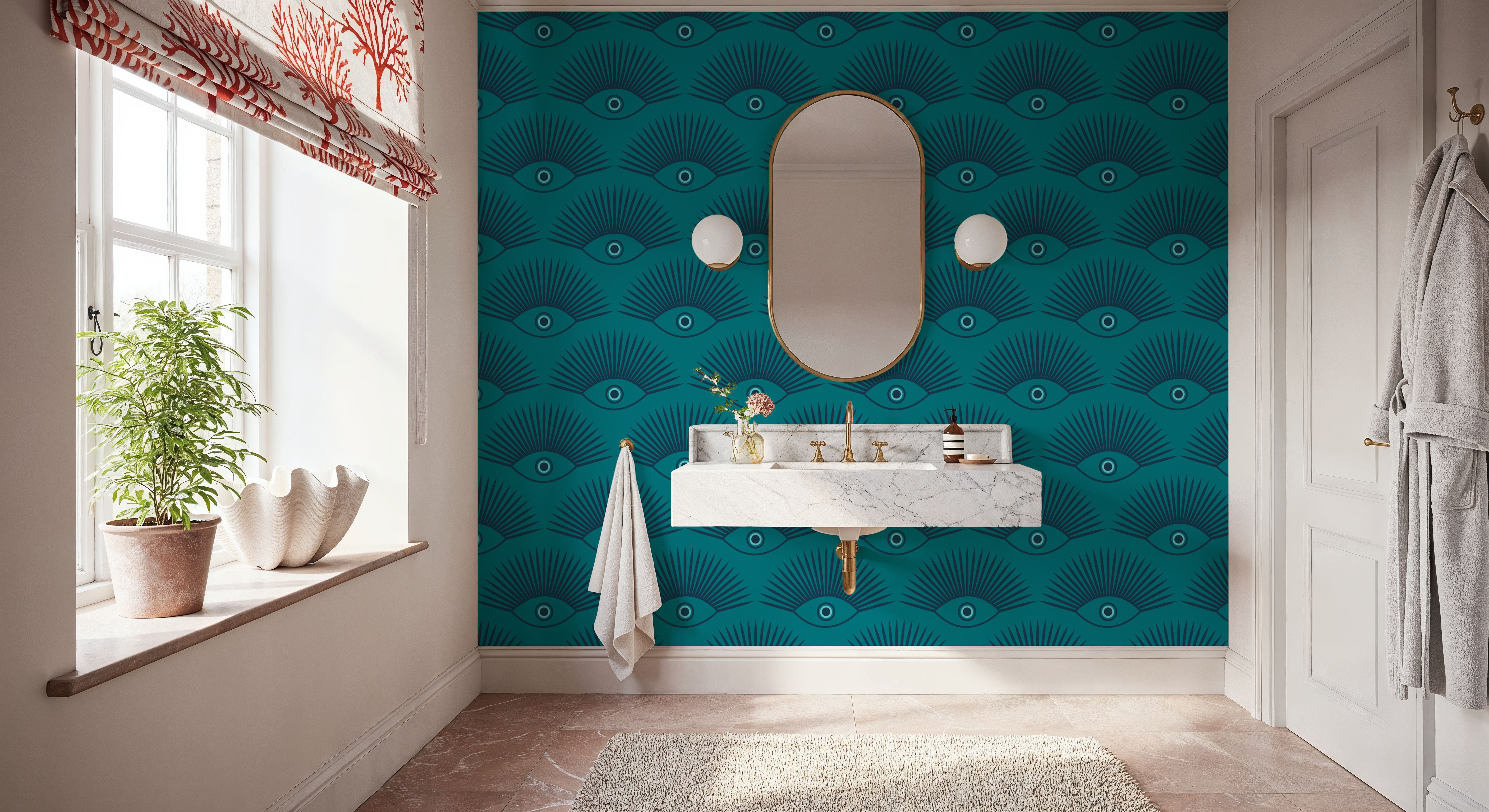 Art Deco Eye, Turquoise